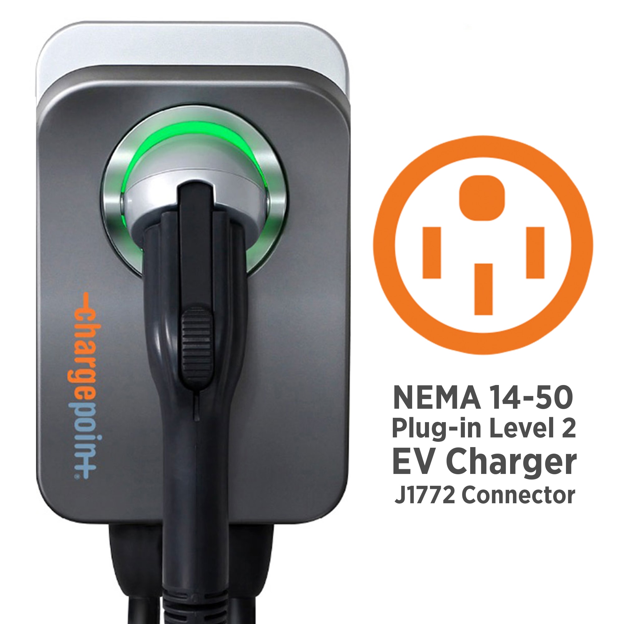 Estación de carga para vehículos eléctricos ChargePoint Home Flex Nivel 2 con conector NEMA 14-50r: hasta 50 amperios/240 voltios con cable de 23 pies 235145