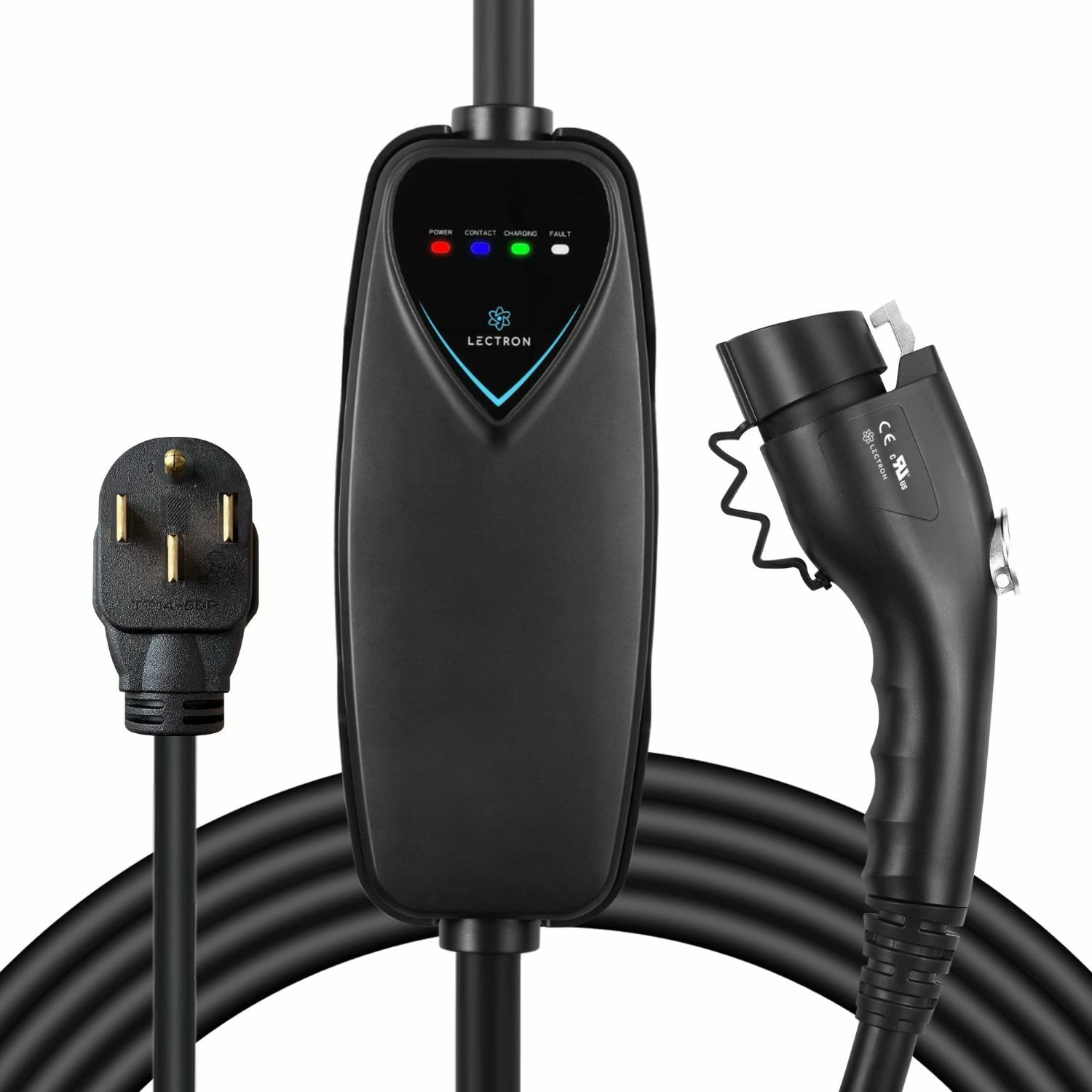 Estación de carga para vehículos eléctricos Lectron Nivel 2 con Enchufe NEMA 14-50p - hasta 40 Amperios/ 240 Voltios con Cable de 15 pies