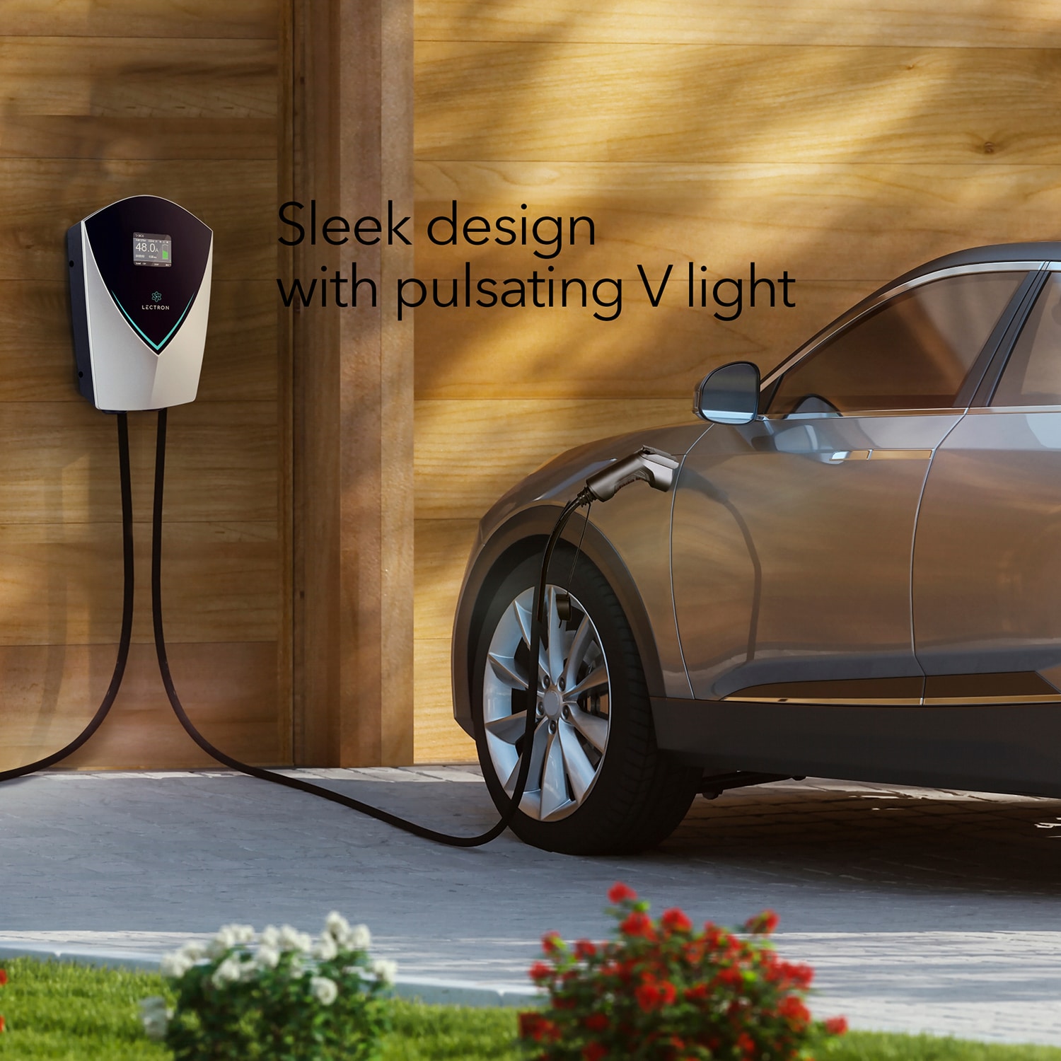 Cargador de Vehículo Eléctrico Lectron V-Box - Certificado EnergyStar y ETL Nivel 2 con Conector NEMA 14-50p - Estación de Carga para Vehículos Eléctricos - hasta 48 Amperios / 240 Voltios con Cable de 20 pies