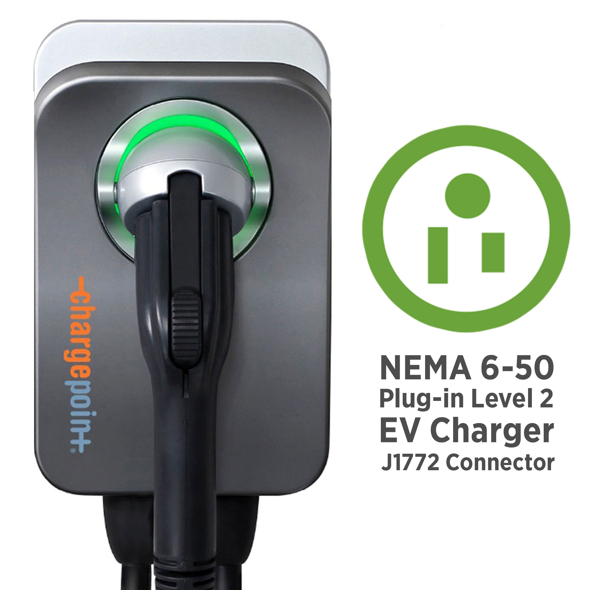 Estación de carga para vehículos eléctricos ChargePoint Home Flex Nivel 2 con conector NEMA 6-50r - hasta 50 amperios/240 voltios con cable de 23 pies.