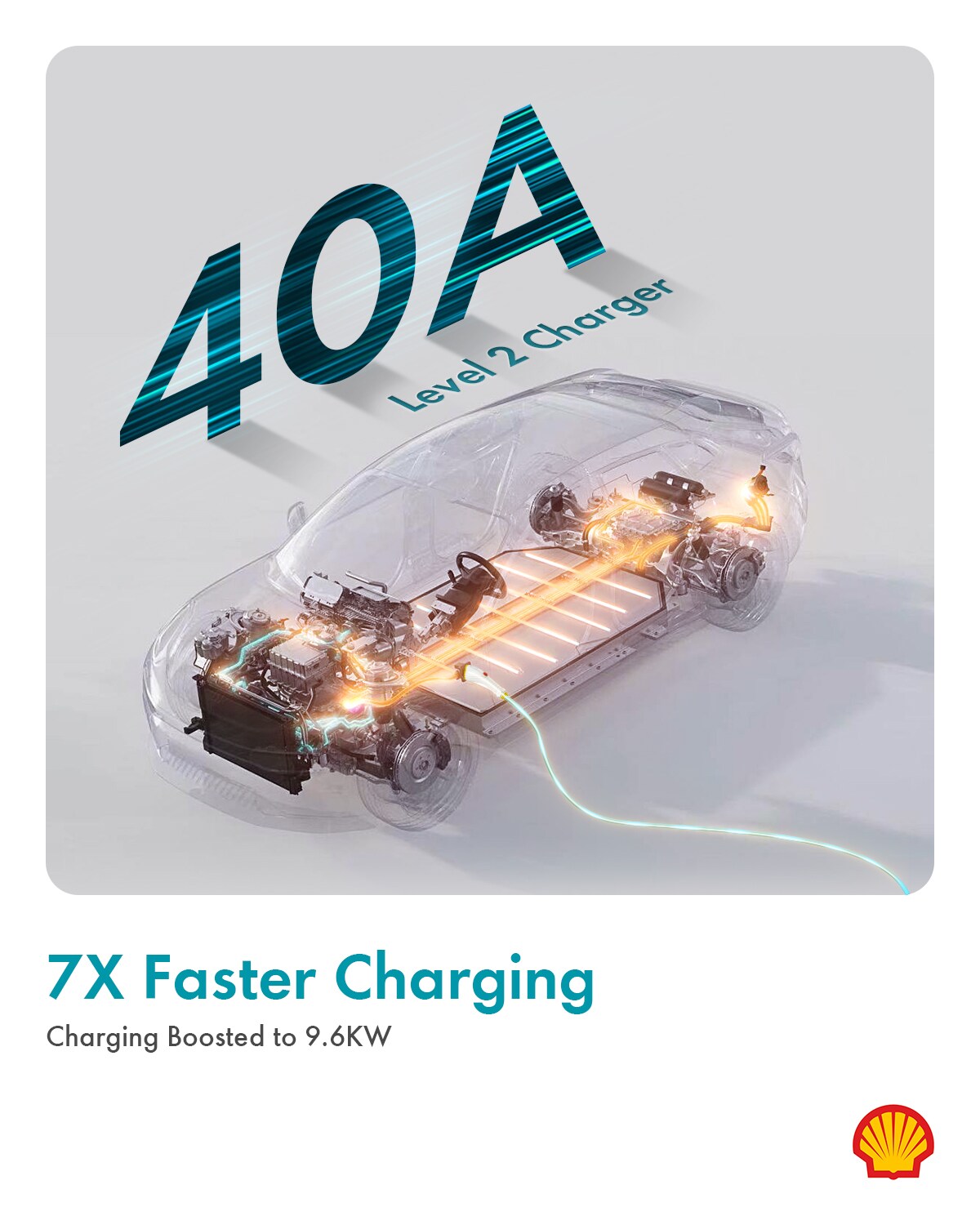 Estación de carga para vehículos eléctricos Phivve Nivel 2 con enchufe NEMA 14-50p - hasta 40 Amperios/ 240 Voltios EV23-SEV.