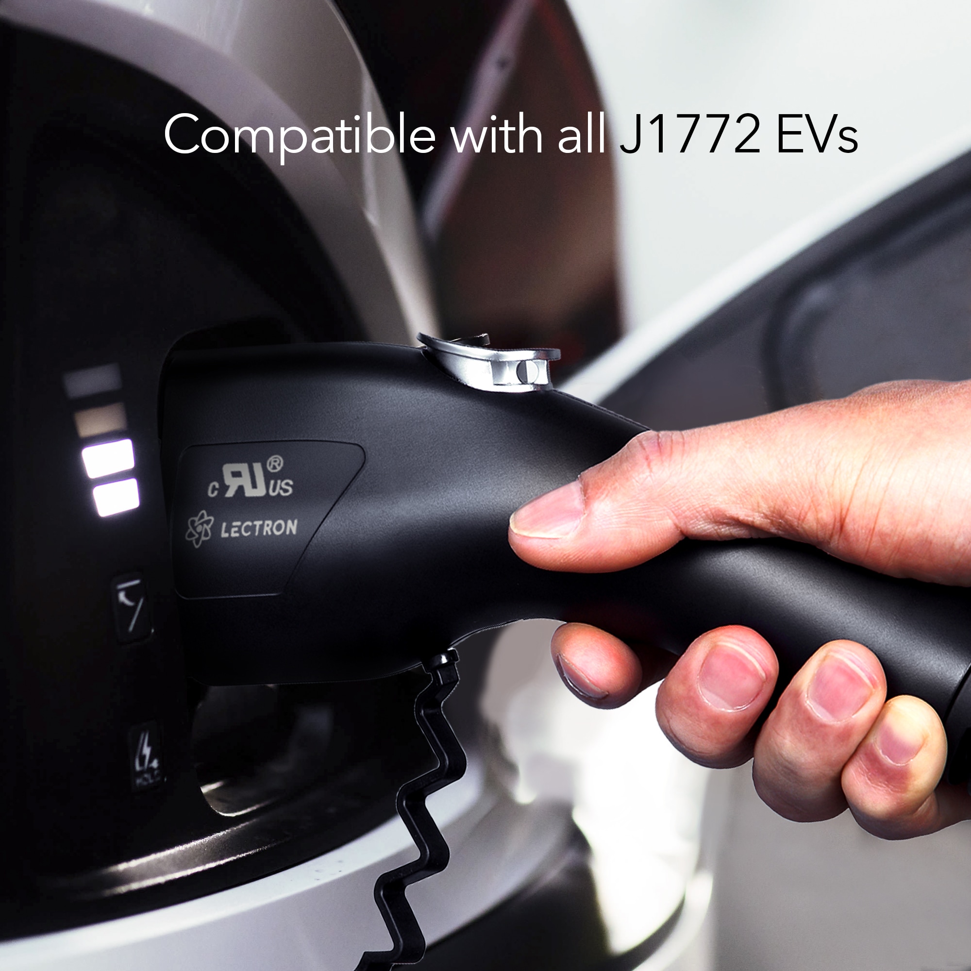 Estación de Carga para Vehículos Eléctricos Lectron Compatible con Todos los Vehículos Eléctricos J1772 Nivel 1 y Nivel 2 con Enchufe NEMA 5-15p/14-50p - Hasta 40 Amperios/ 120/240 Voltios con Cable de 16 pies