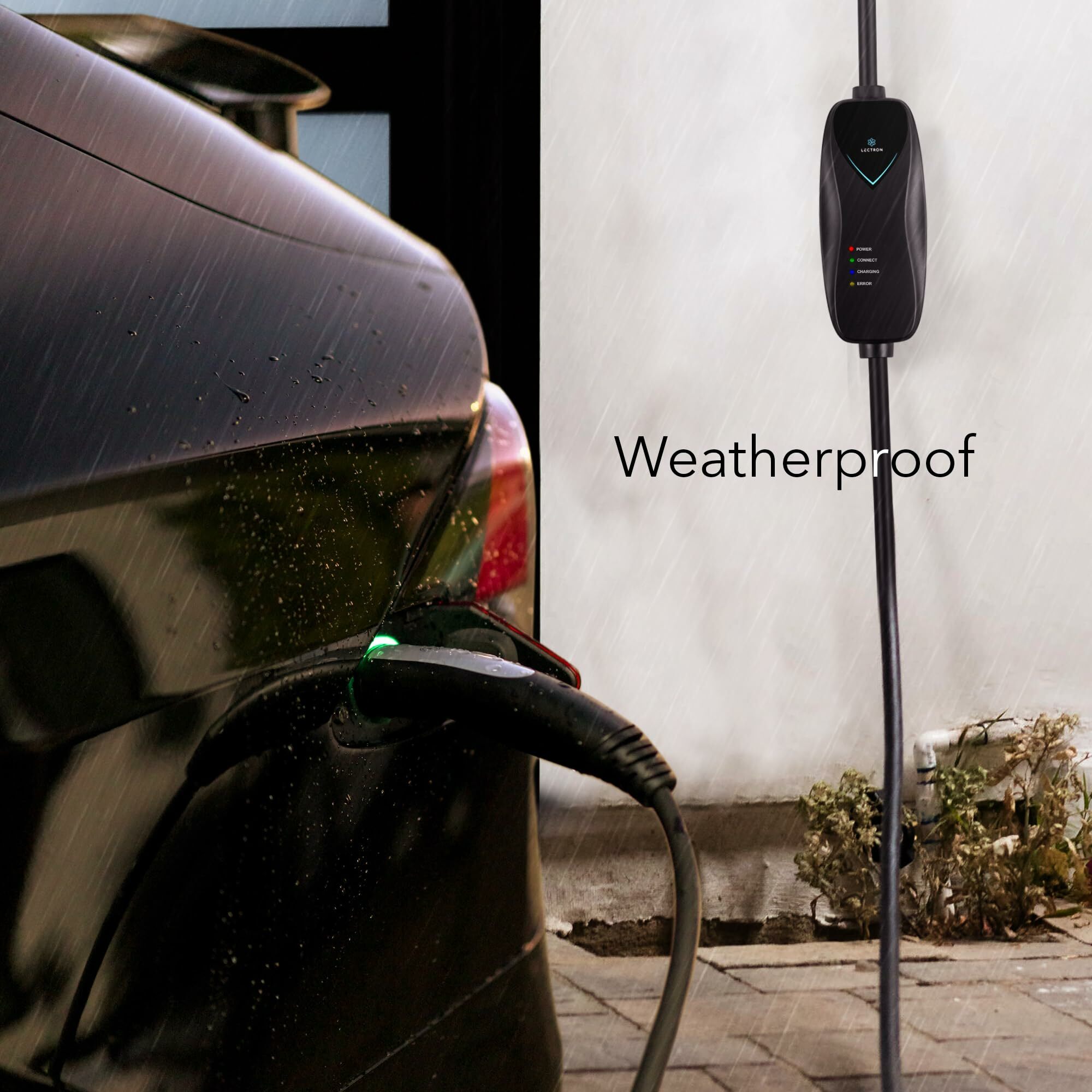 Cargador de vehículos eléctricos Lectron Tesla Nivel 1 con enchufe NEMA 5-15p - Estación de carga para vehículos eléctricos hasta 15 amperios/ 120 voltios con cable de 21 pies 4895230321829.