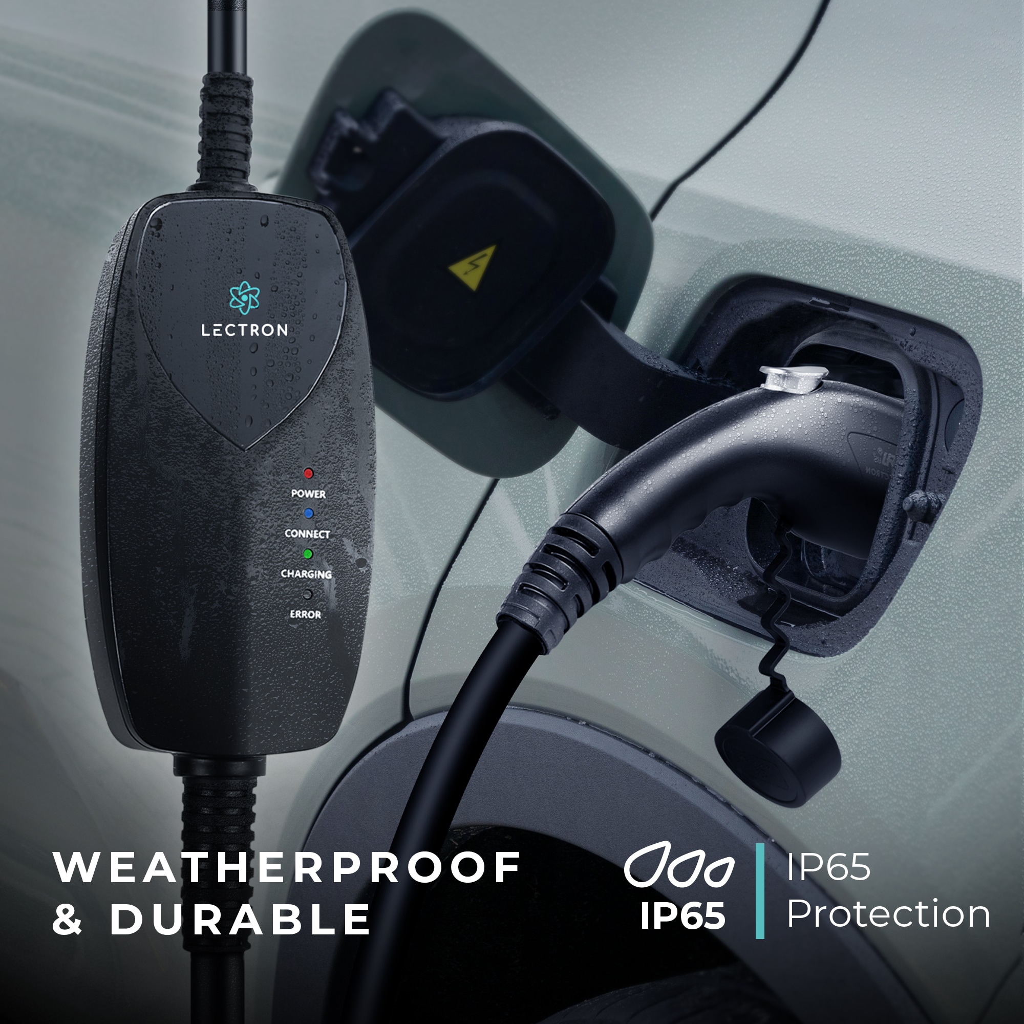 Cargador para vehículo eléctrico Lectron WiFi con control de aplicación Nivel 1 NEMA 5-15p: Estación de carga eléctrica para vehículos - hasta 12 amperios/120 voltios con cable de 16 pies