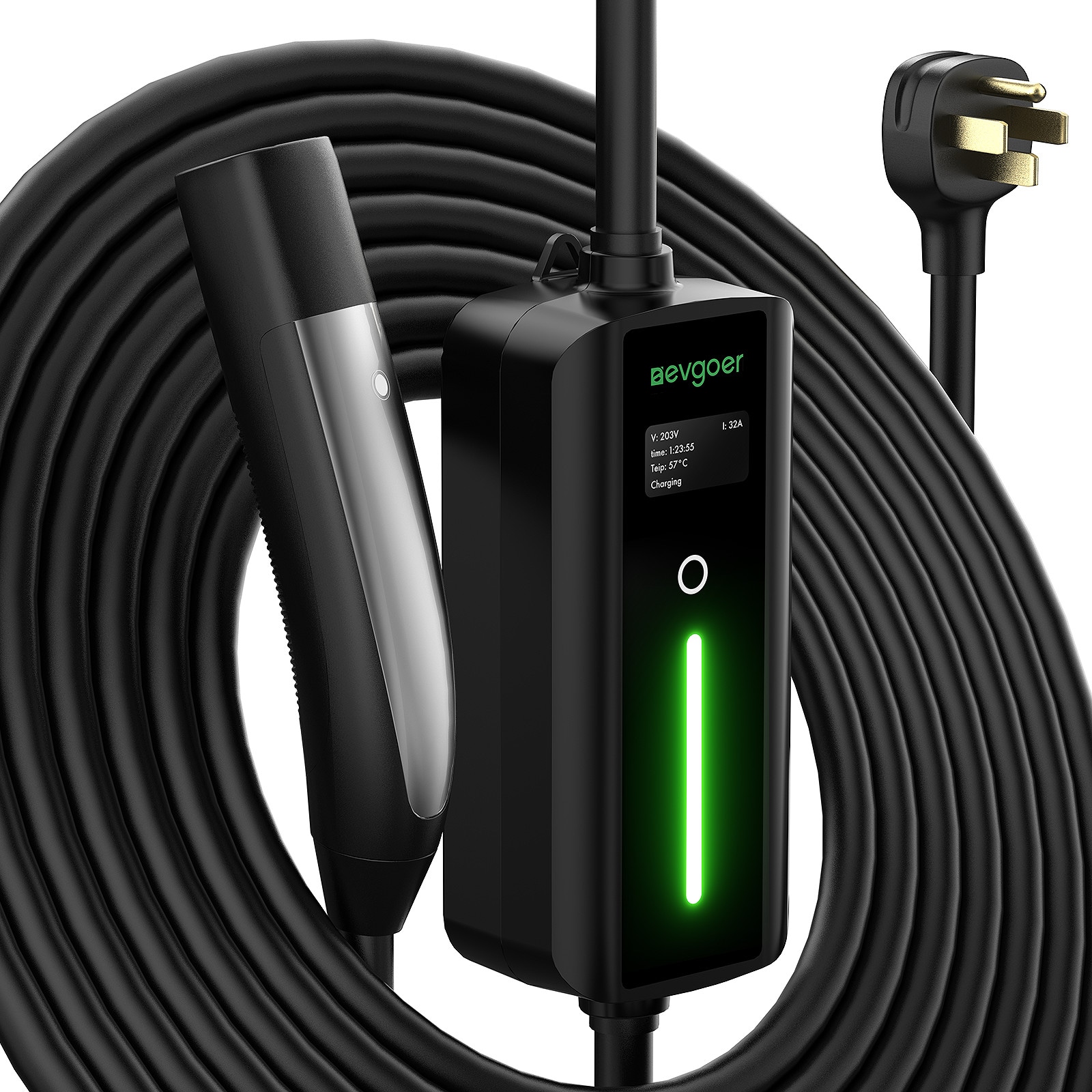 Estación de carga para vehículo eléctrico Phivve Nivel 2 NEMA 14-50p con conexión directa - hasta 32 amperios/ 240 voltios EV23-TP32