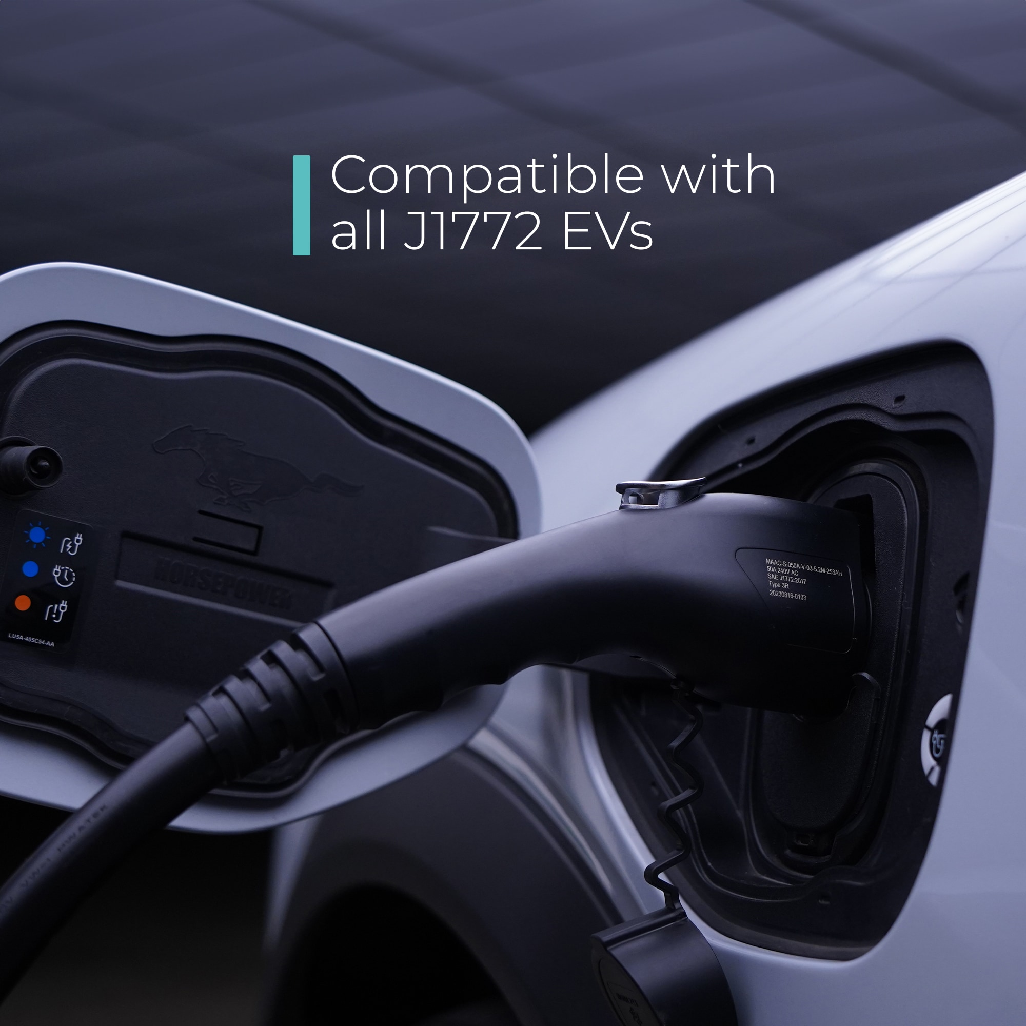 Estación de carga para vehículos eléctricos Lectron WiFi Nivel 1 con conector NEMA 5-15p - hasta 15 amperios/110 voltios con cable de 16 pies