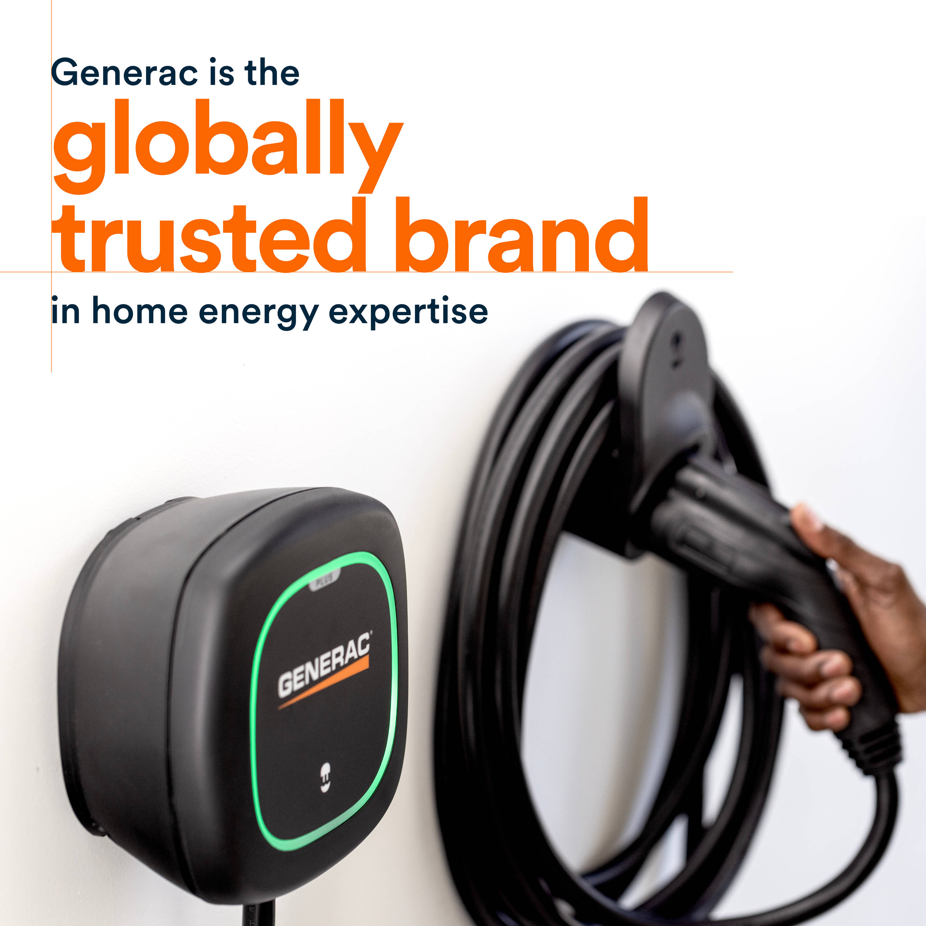 Estación de carga para vehículos eléctricos Generac de Nivel 2 con conexión fija - hasta 48 amperios/240 voltios con cable de 25 pies PUP2-U-1-5-N-GC2