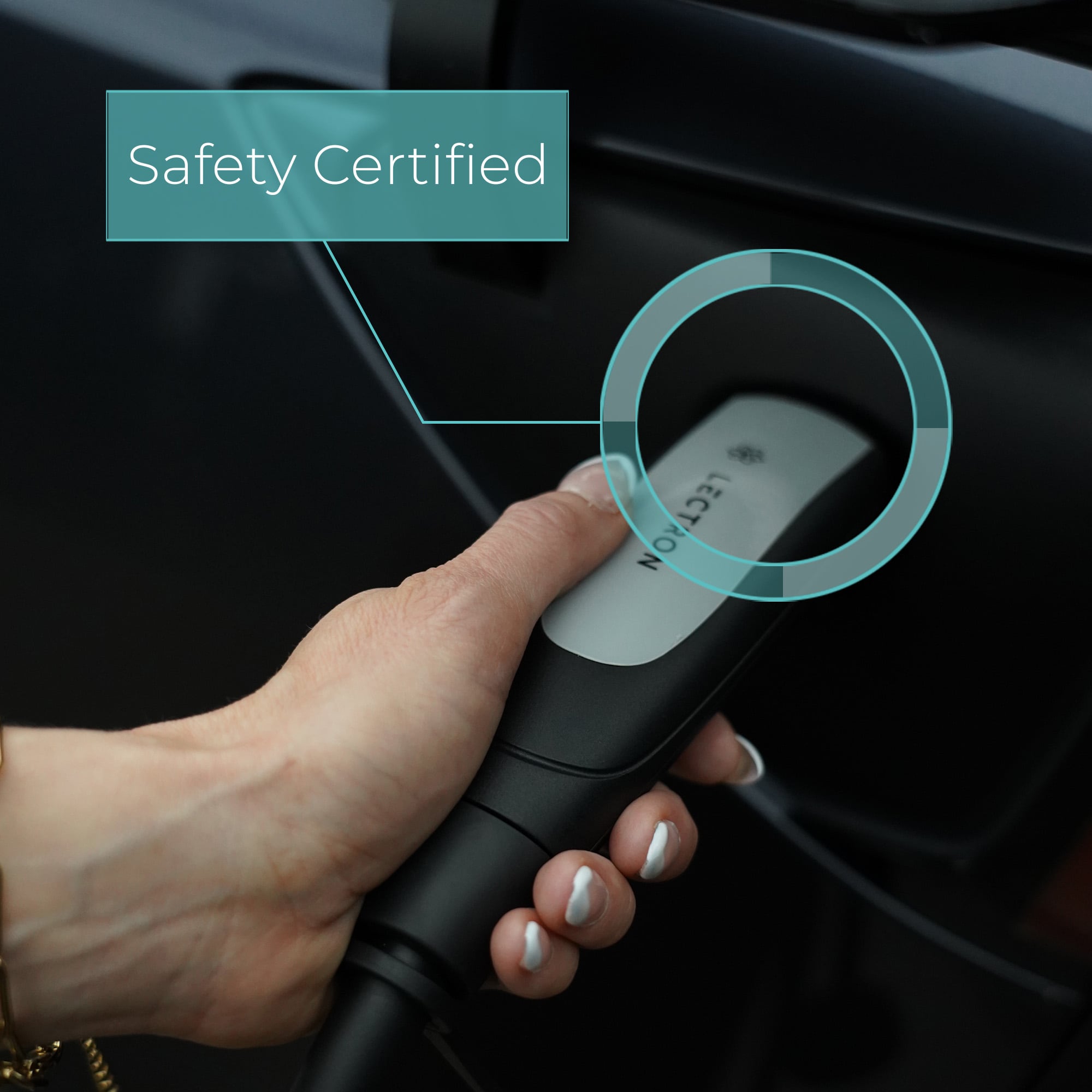 Cargador portátil para vehículos eléctricos Lectron Tesla NACS nivel 1 y nivel 2 con enchufe NEMA 5-15p/14-50p - Estación de carga para vehículos eléctricos EV con cable de 16 pies hasta 40 amperios/240 voltios.