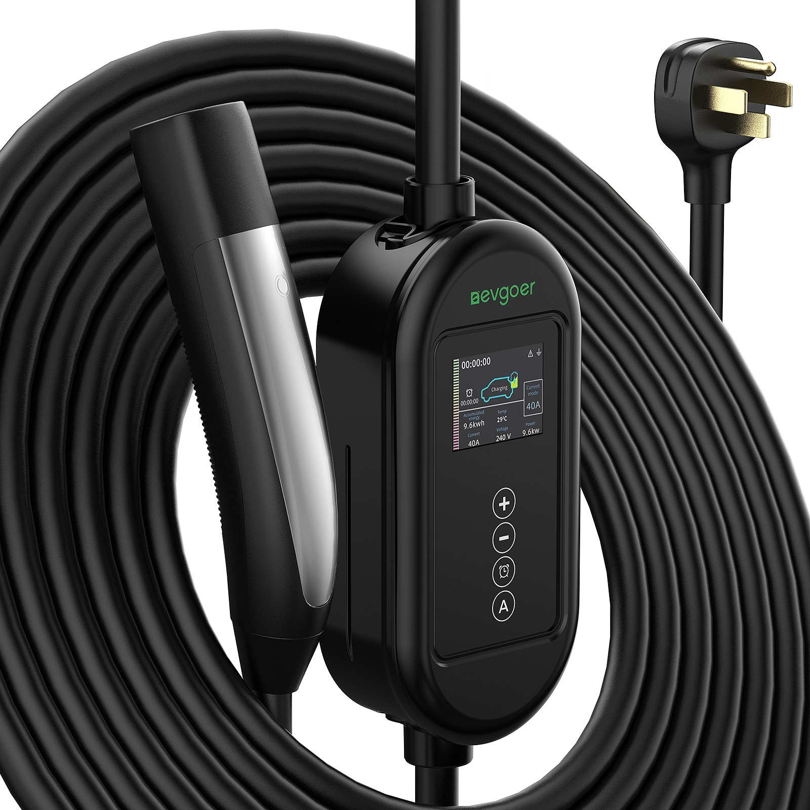 Estación de carga para vehículos eléctricos Nivel 2 con cableado duro NEMA 14-50p: hasta 40 Amperios/ 240 Voltios EV23-TP40