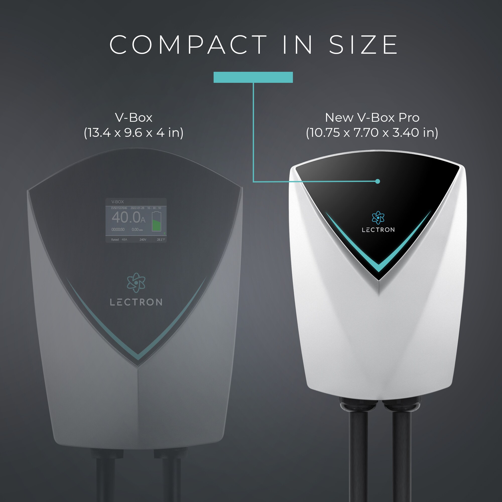 Cargador de Vehículos Eléctricos Lectron Tesla (NACS) V-Box Pro con Acceso a Aplicación Nivel 2 Toma NEMA 14-50p Estación de Carga para Vehículos Eléctricos- Hasta 48 Amperios/ 240 Voltios con Cable de 16 pies 4895230324066