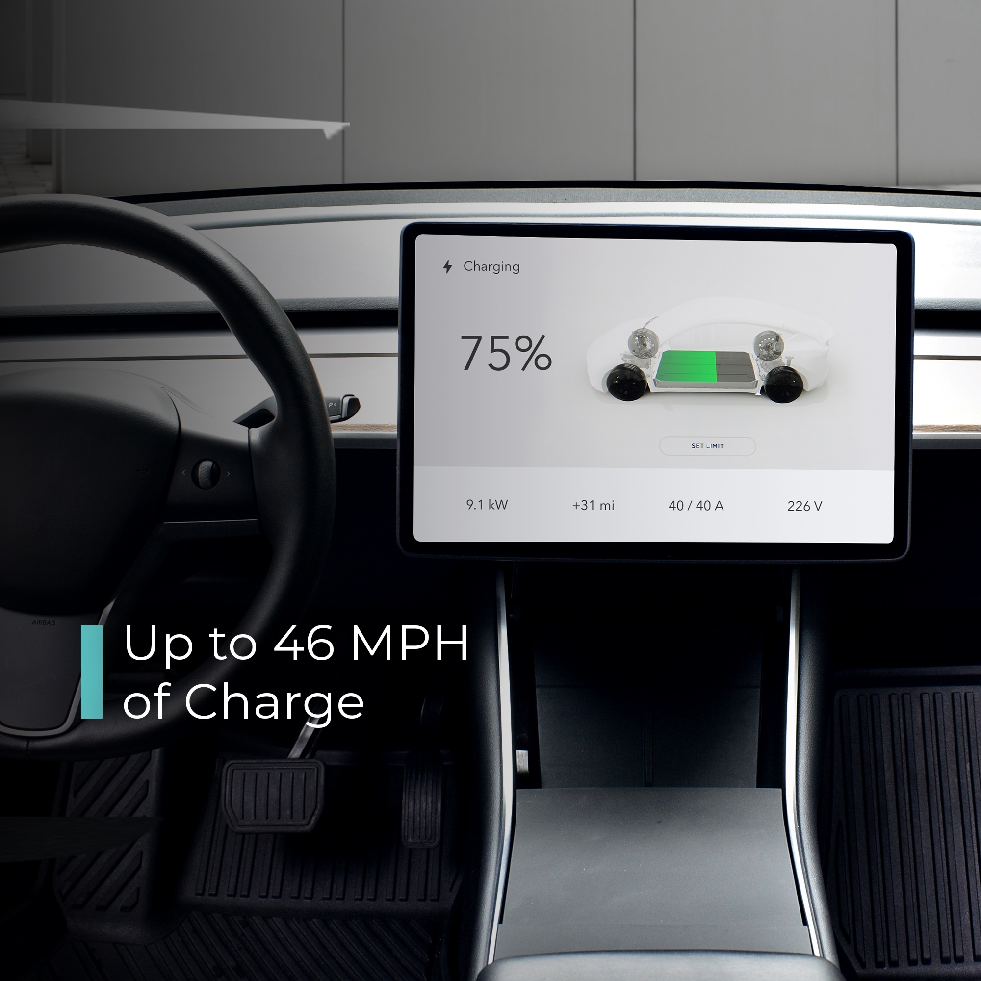 Cargador de Vehículos Eléctricos Lectron Tesla (NACS) V-Box Pro con Acceso a Aplicación Nivel 2 Toma NEMA 14-50p Estación de Carga para Vehículos Eléctricos- Hasta 48 Amperios/ 240 Voltios con Cable de 16 pies 4895230324066