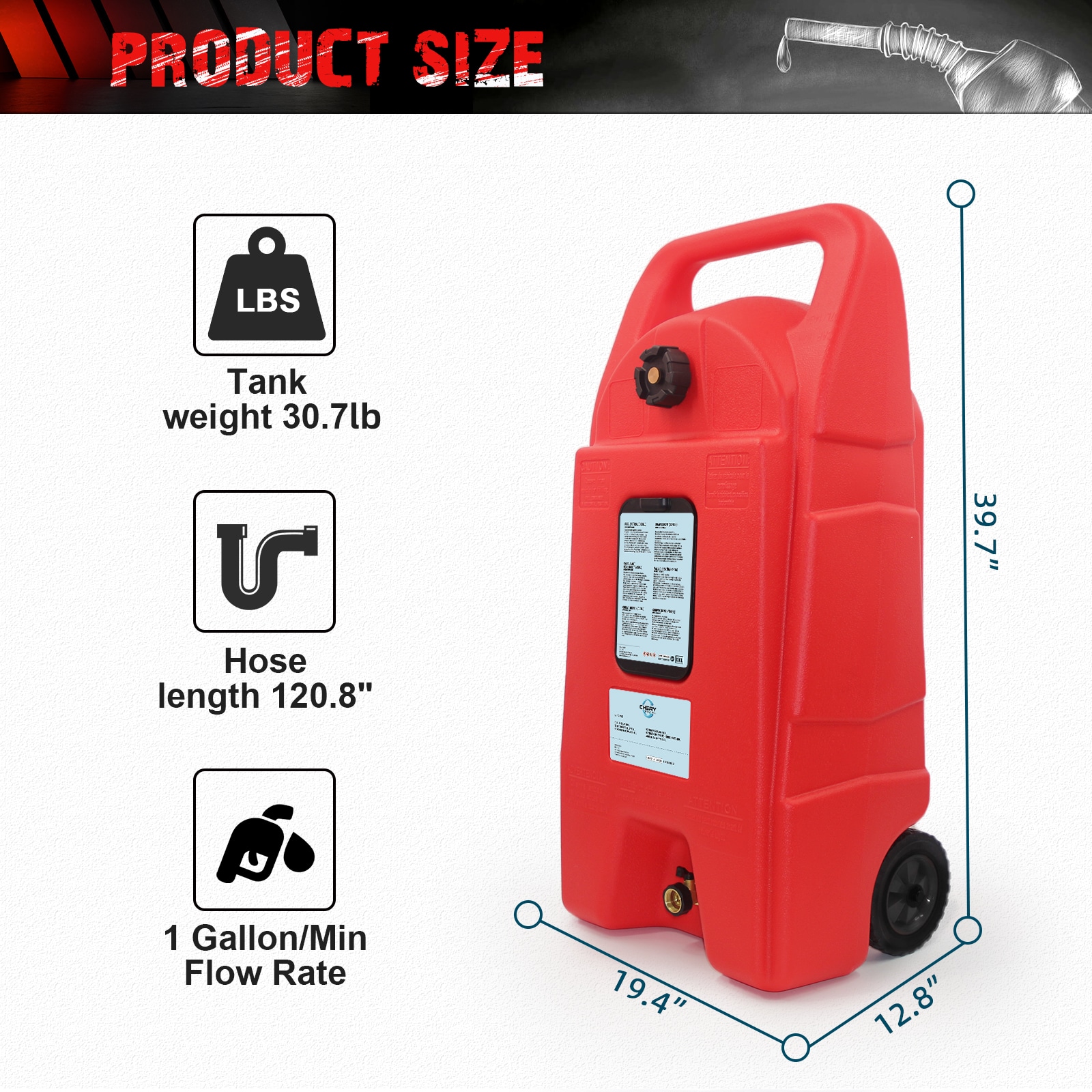 Garrafa de Gasolina de Plástico de 34 Galones Kahomvis CHERY-QP214-97