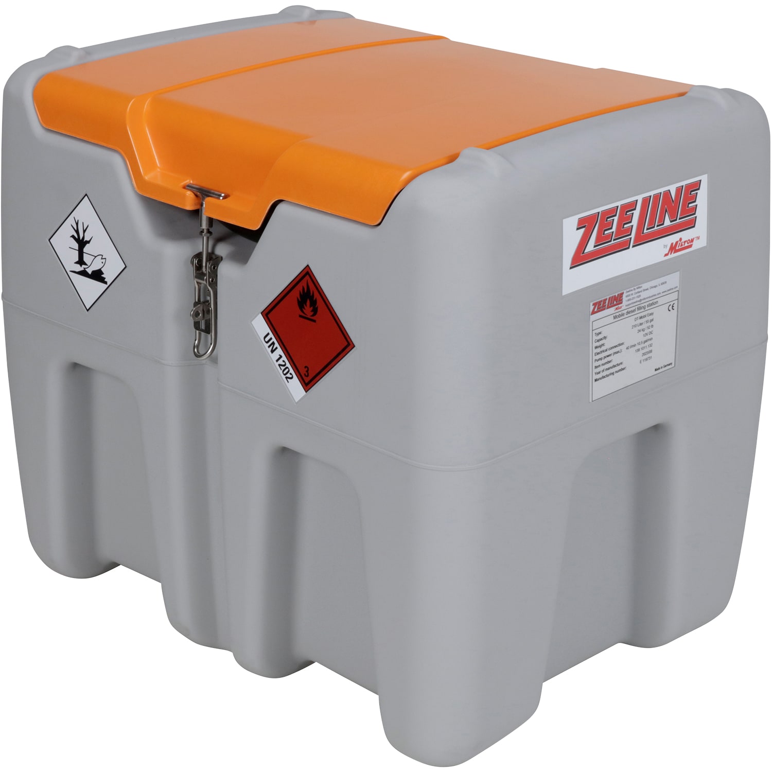 Bidón de plástico de 55 galones para diésel Milton Industries ZEFS-55S