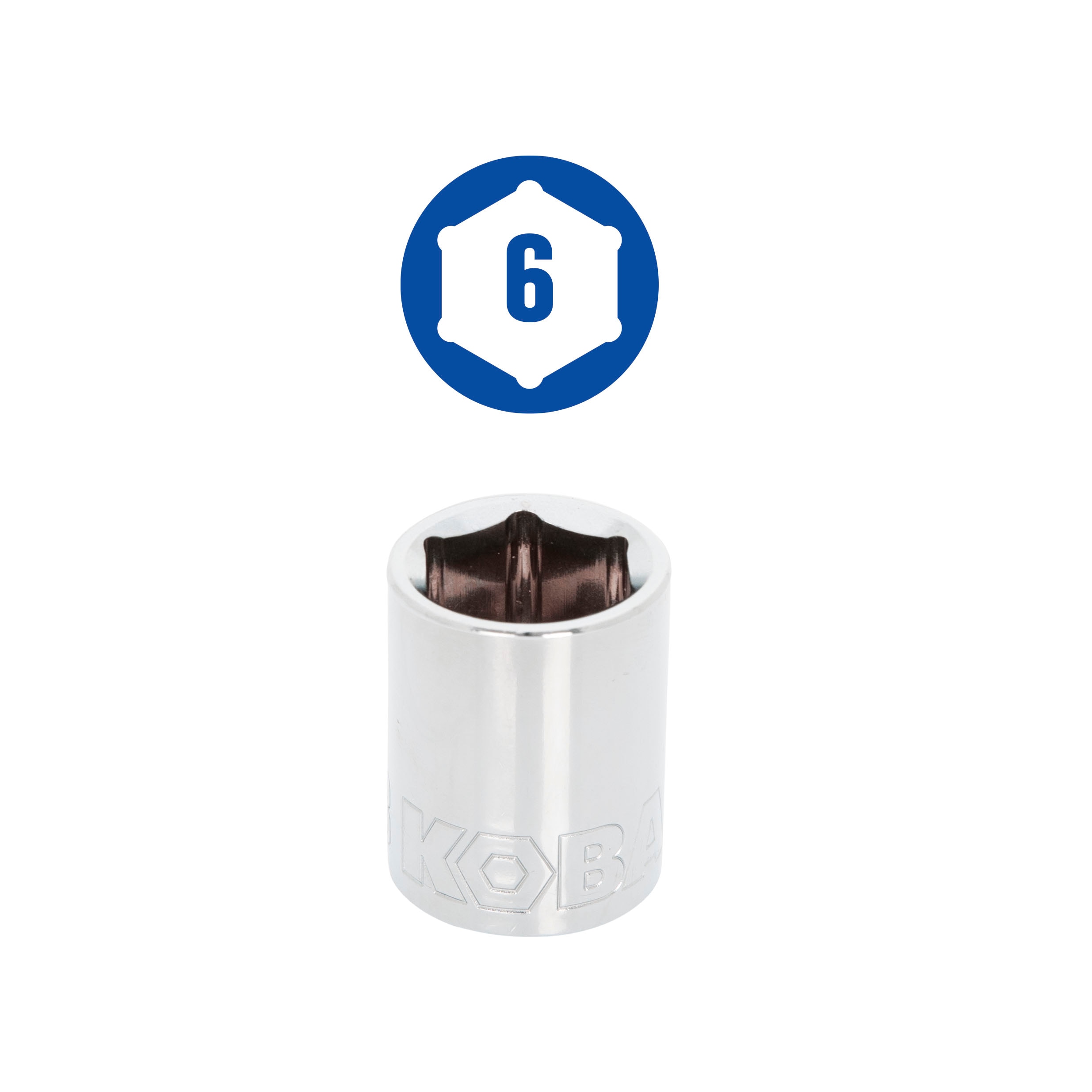 Juego de herramientas mecánicas de 50 piezas con estuche resistente - Cromo pulido estándar (SAE) y métrico Kobalt 53418