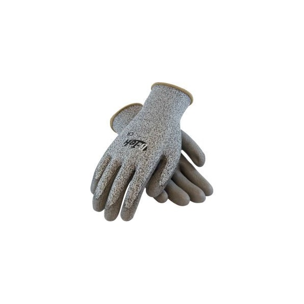 Guantes de agarre de sal y pimienta con forro de HPPE Pip PIP G-Tek® CR de poliuretano, gris, XL, 1 docena - 16-530/XL