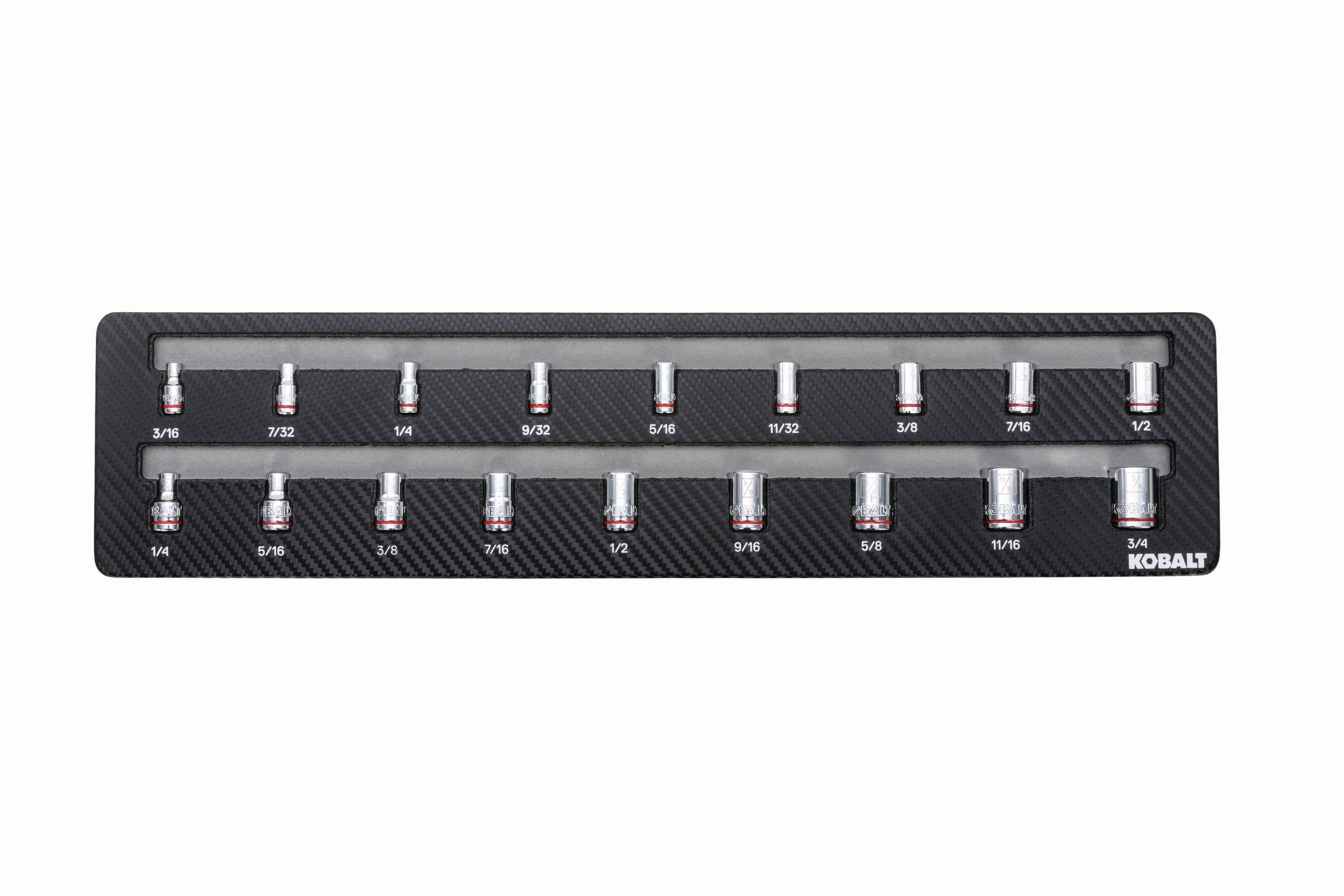 Juego de Herramientas Mecánicas Kobalt de 300 piezas en pulgadas y métricas, cromado pulido (sin estuche) 80736