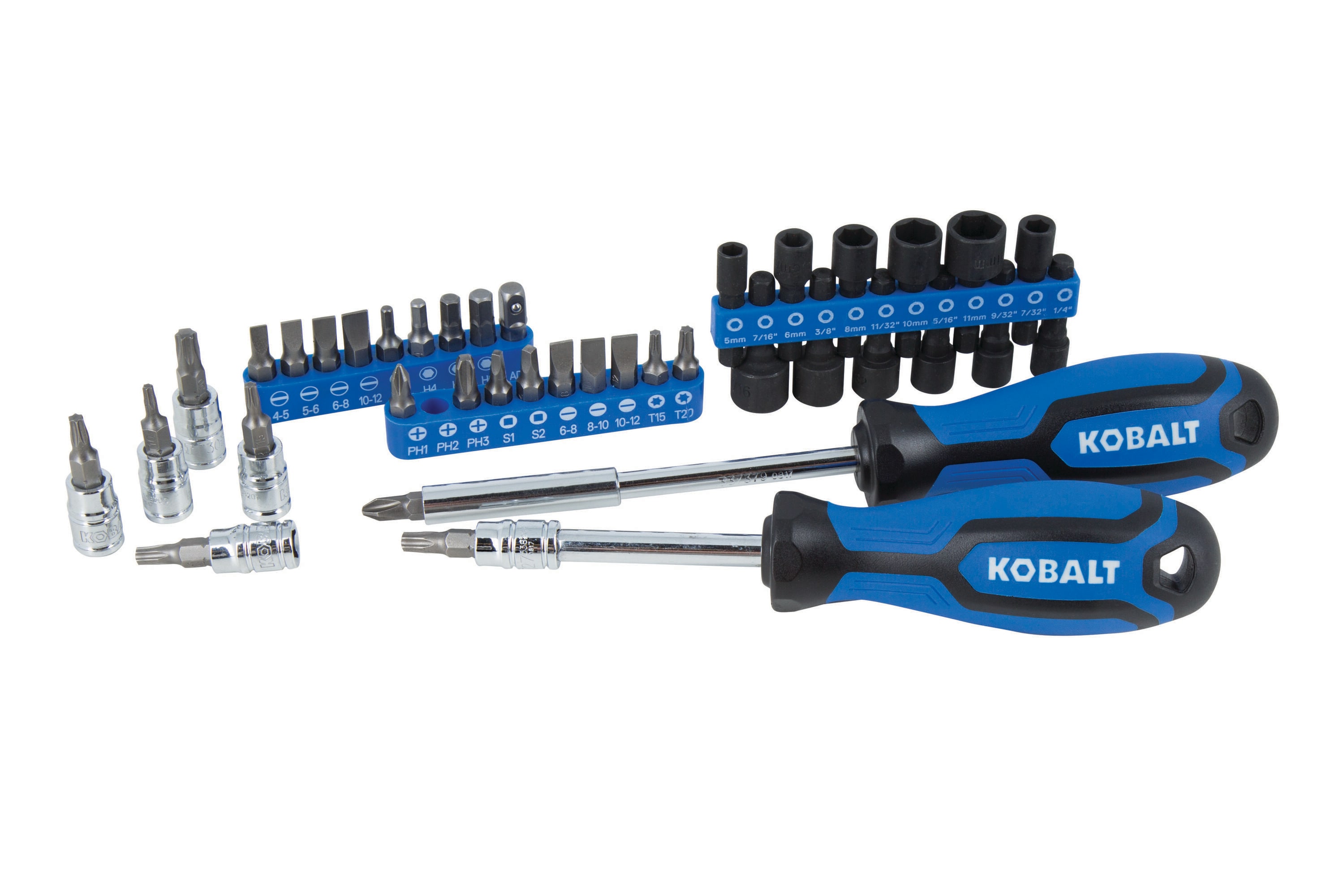 Juego de Herramientas Mecánicas Kobalt de 300 piezas en pulgadas y métricas, cromado pulido (sin estuche) 80736