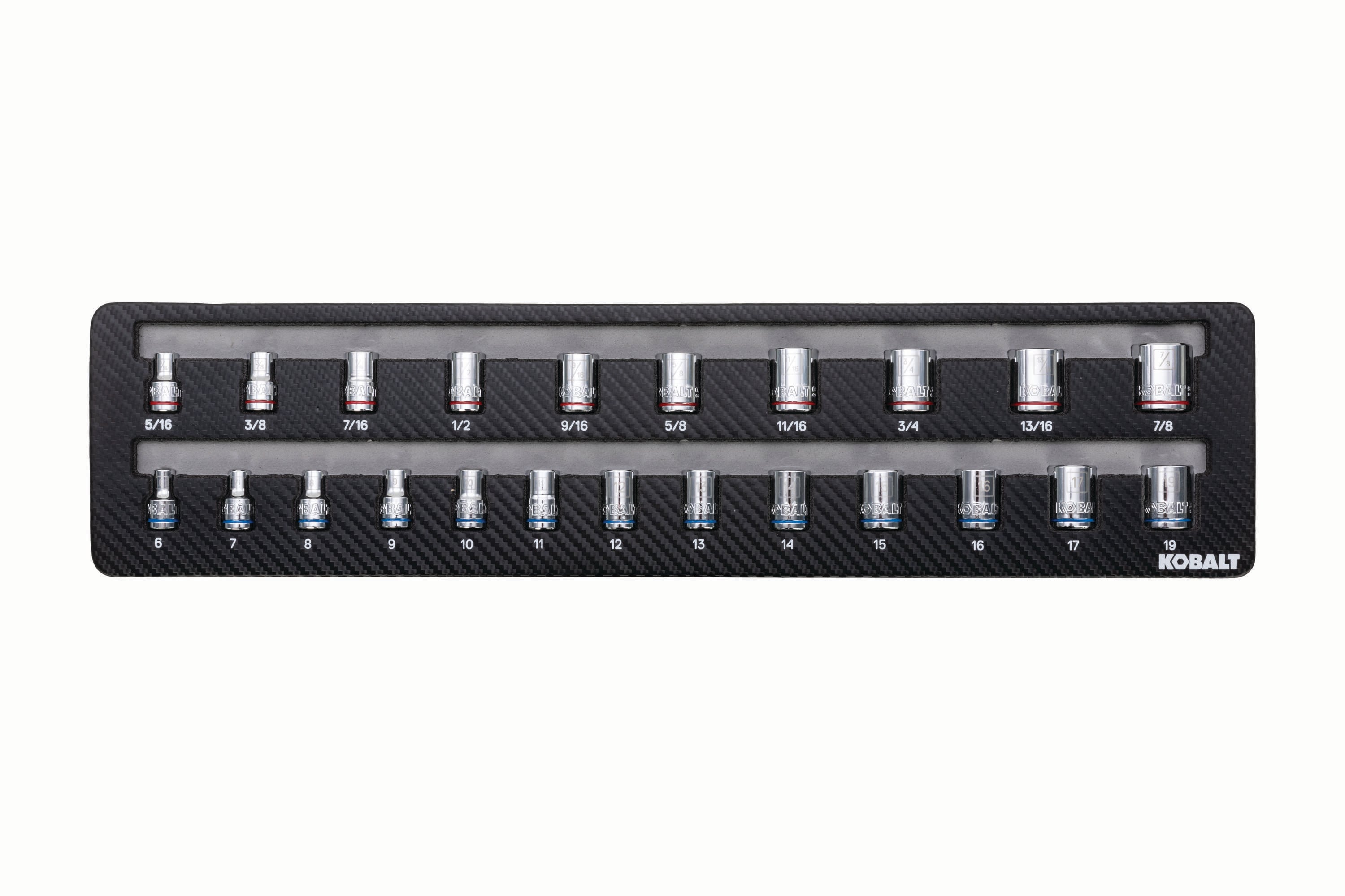 Juego de Herramientas Mecánicas Kobalt de 300 piezas en pulgadas y métricas, cromado pulido (sin estuche) 80736
