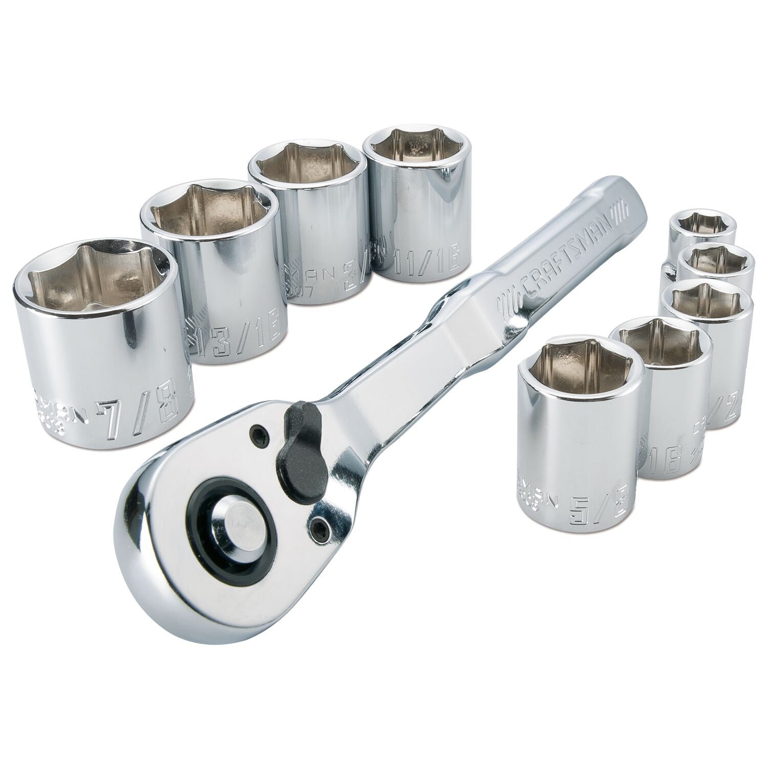 Juego de Herramientas Mecánicas de 10 piezas con Estuche Rígido, Cromo Pulido (SAE) de CRAFTSMAN
