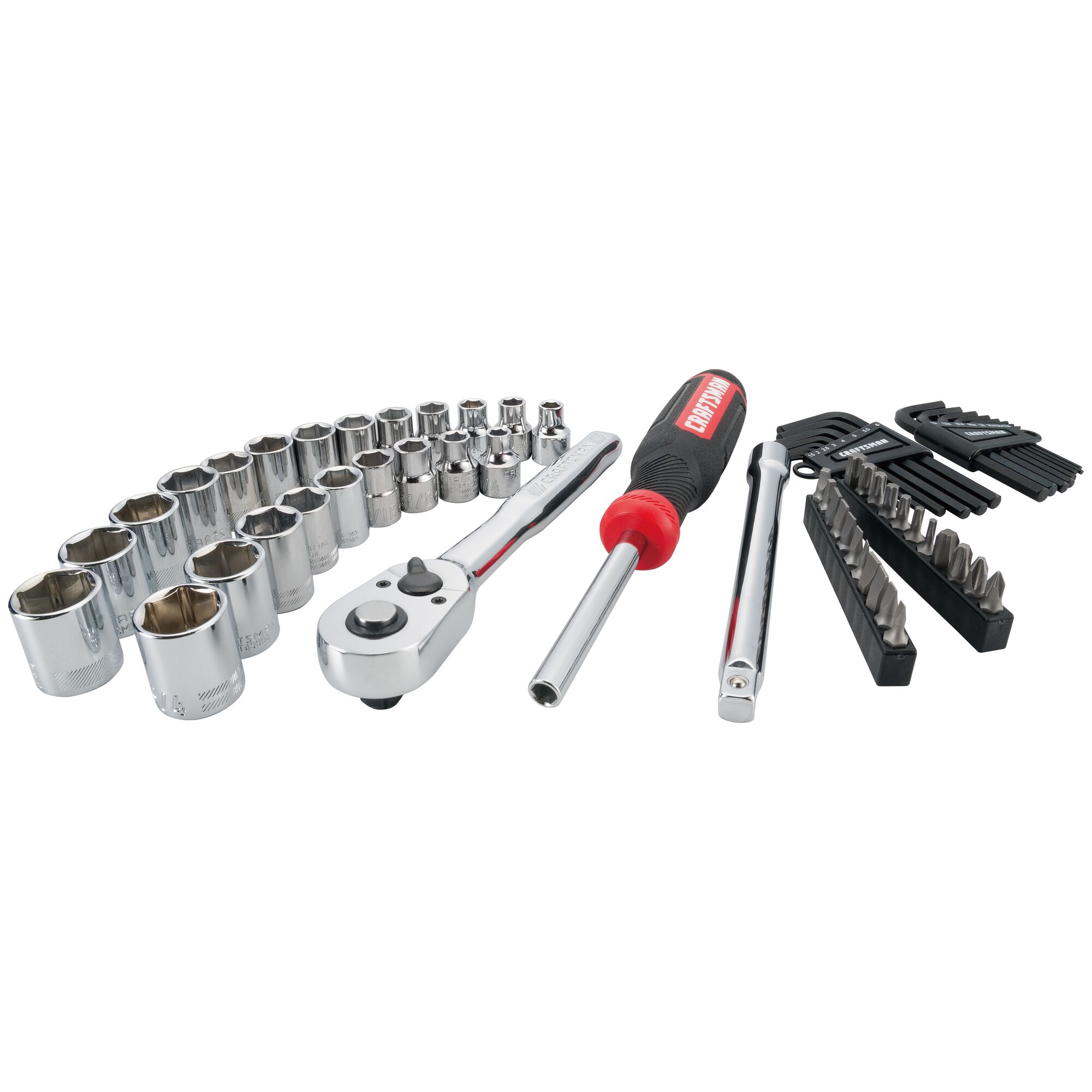 Juego de herramientras mecánicas CRAFTMAN VERSASTACK de 63 piezas estándar (SAE) y métricas en estuche rígido - CMMT45063