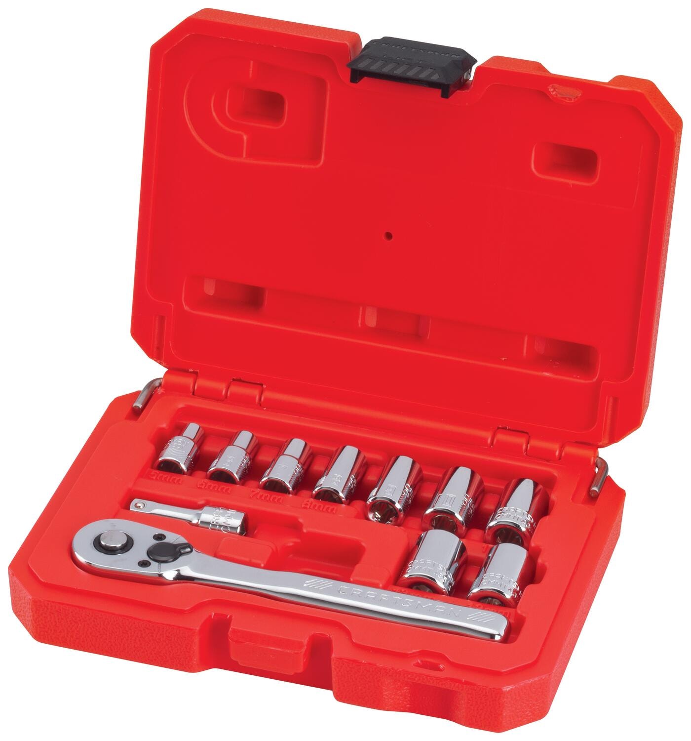 Juego de herramientas de mecánica Craftsman de 11 piezas en métrico cromado pulido con estuche resistente
