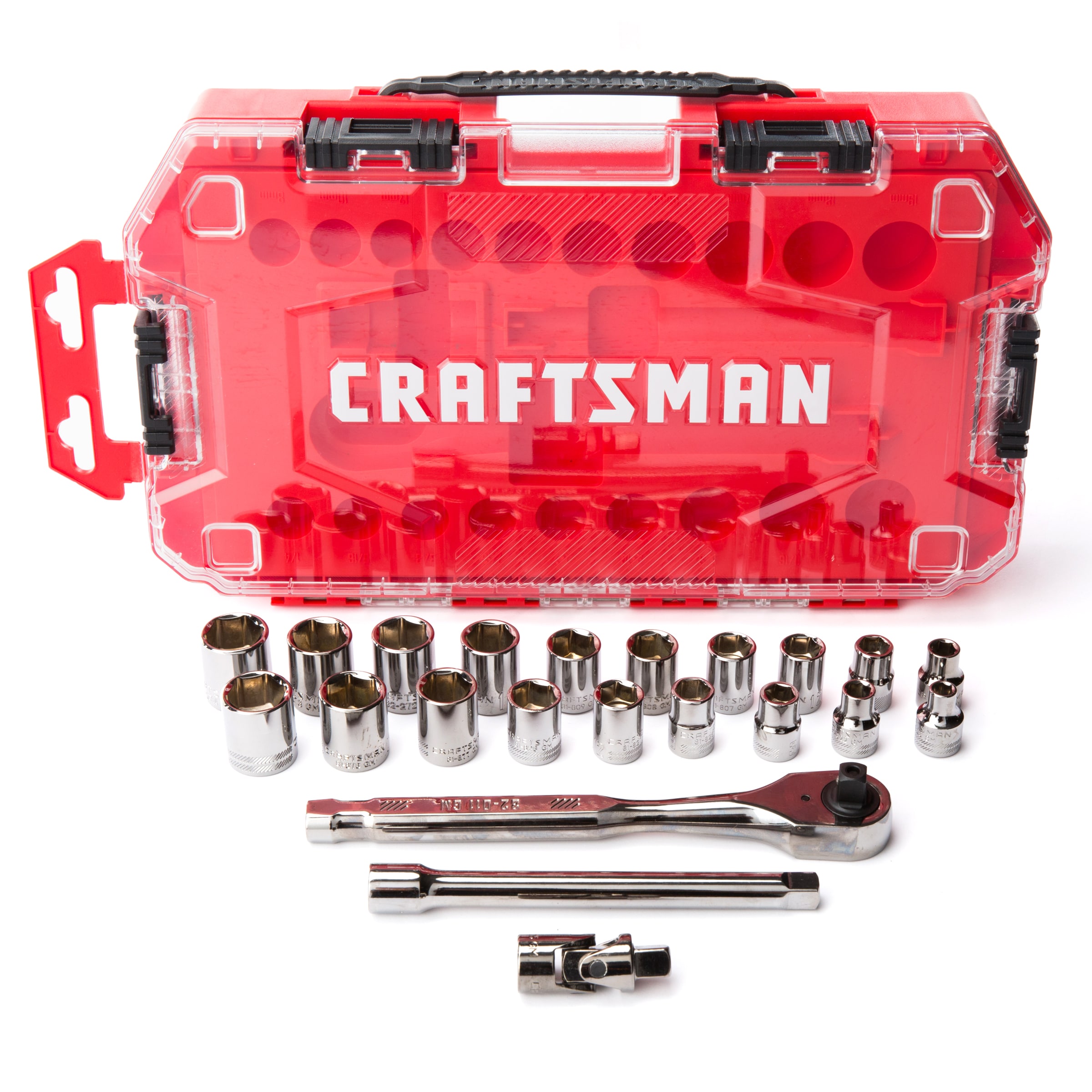 Juego de Herramientas Mecánicas de 22 Piezas en Cromo Gunmetal Estándar (SAE) y Métricas con Estuche Resistente Craftsmen CMMT12029