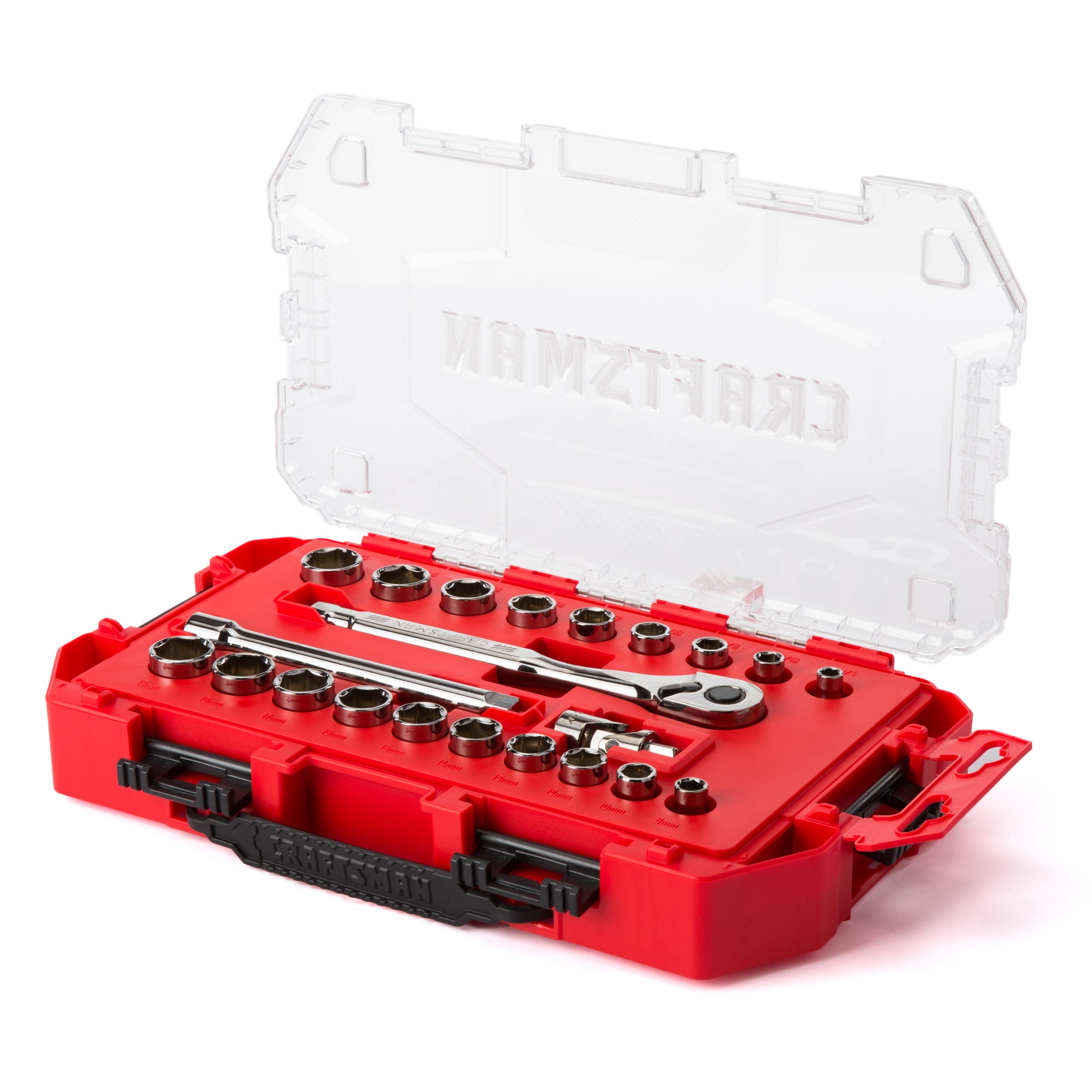 Juego de Herramientas Mecánicas de 22 Piezas en Cromo Gunmetal Estándar (SAE) y Métricas con Estuche Resistente Craftsmen CMMT12029