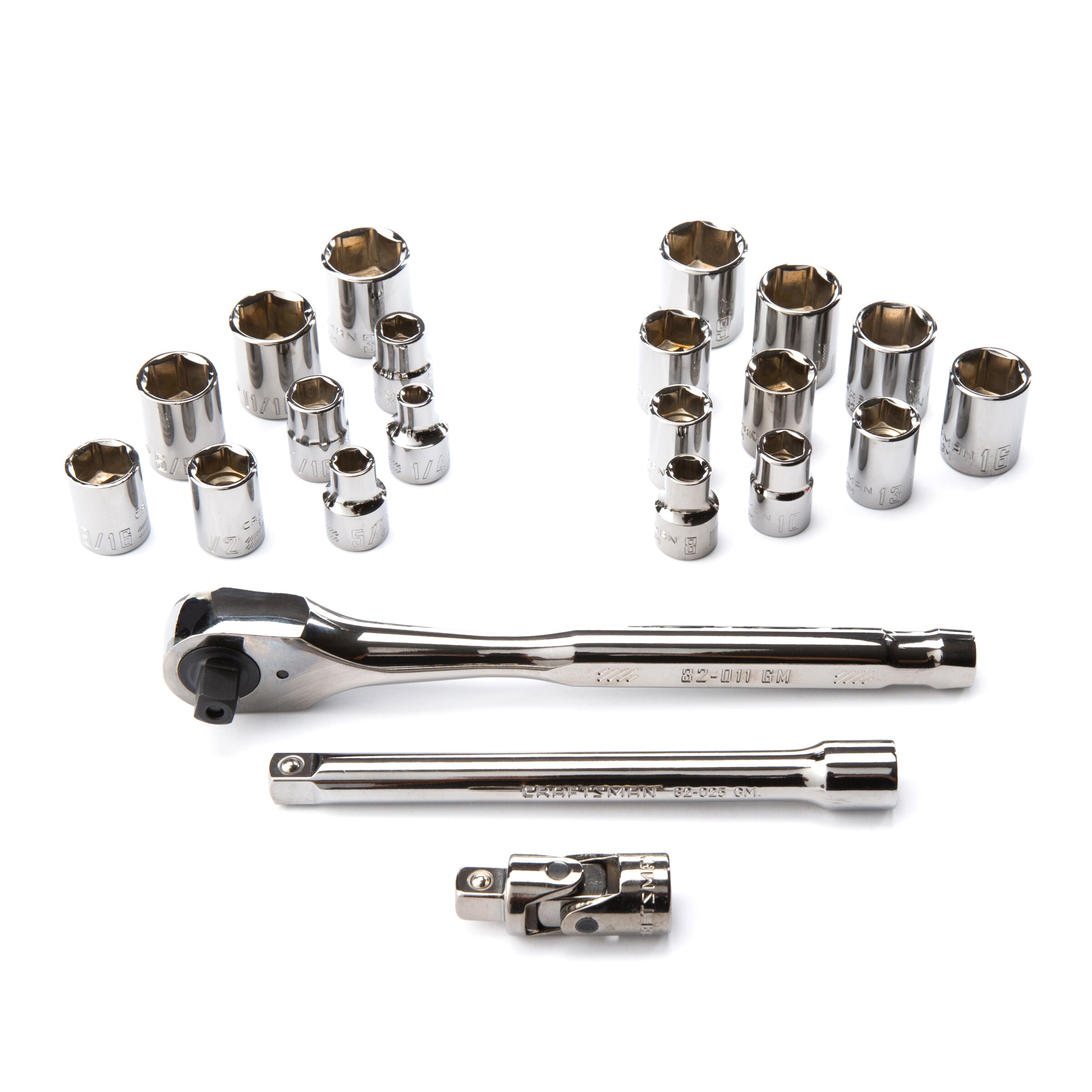Juego de Herramientas Mecánicas de 22 Piezas en Cromo Gunmetal Estándar (SAE) y Métricas con Estuche Resistente Craftsmen CMMT12029