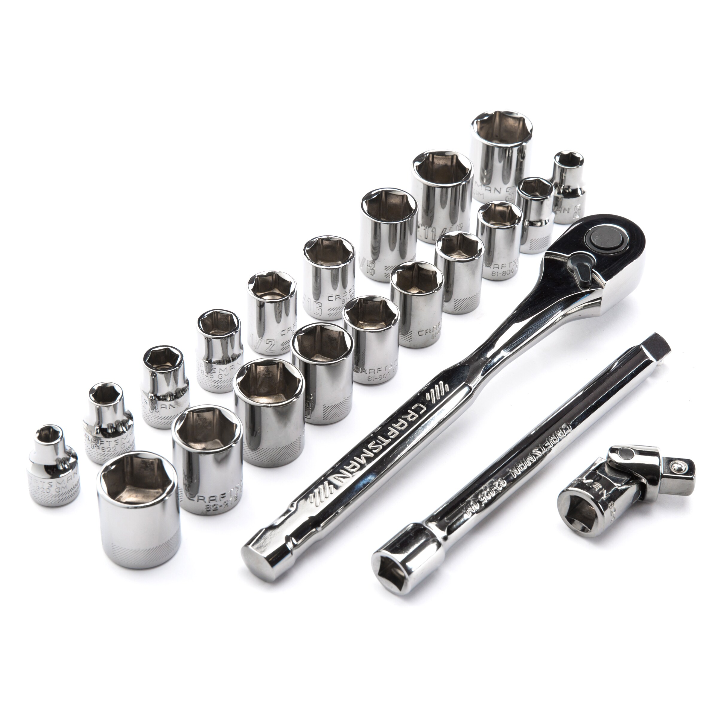 Juego de Herramientas Mecánicas de 22 Piezas en Cromo Gunmetal Estándar (SAE) y Métricas con Estuche Resistente Craftsmen CMMT12029
