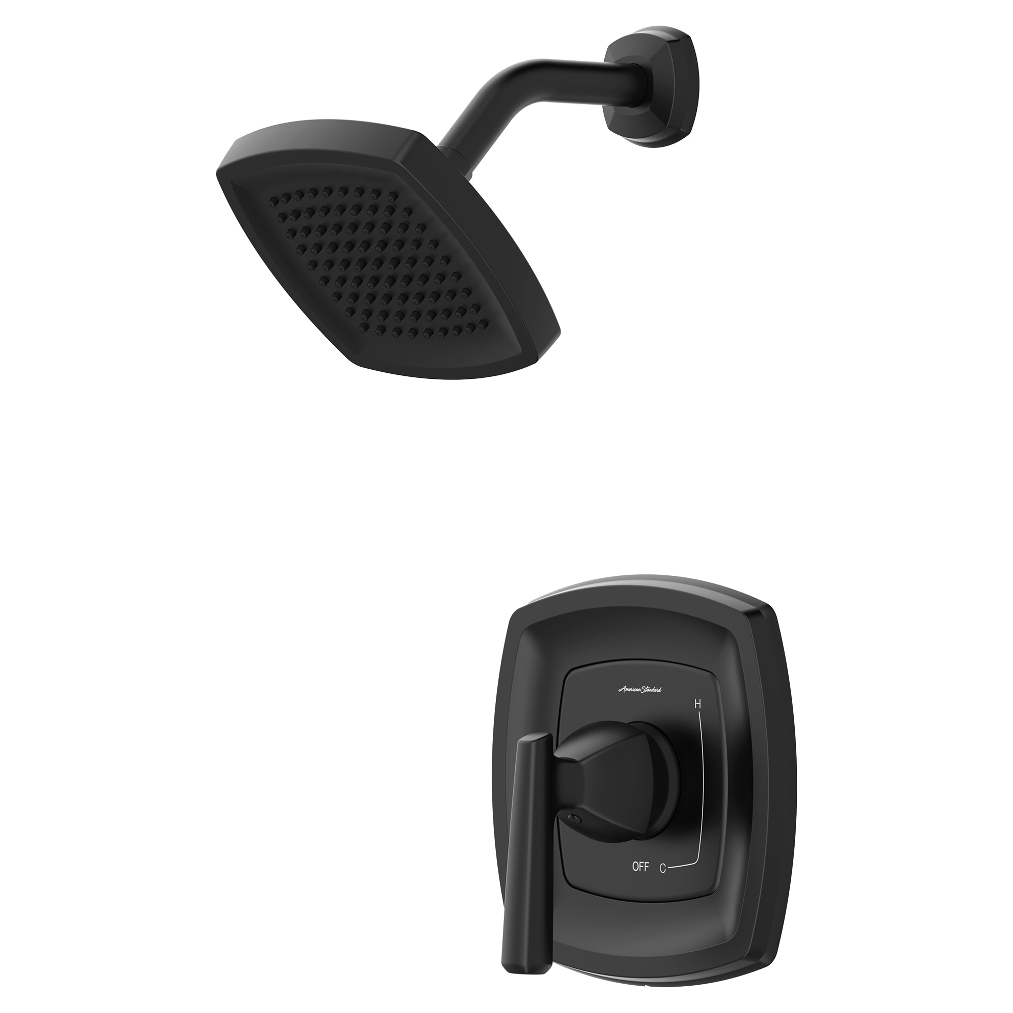 American Standard Edgemere Negro Mate Regadera de mano de 1 manija de 5.75 pulgadas.
