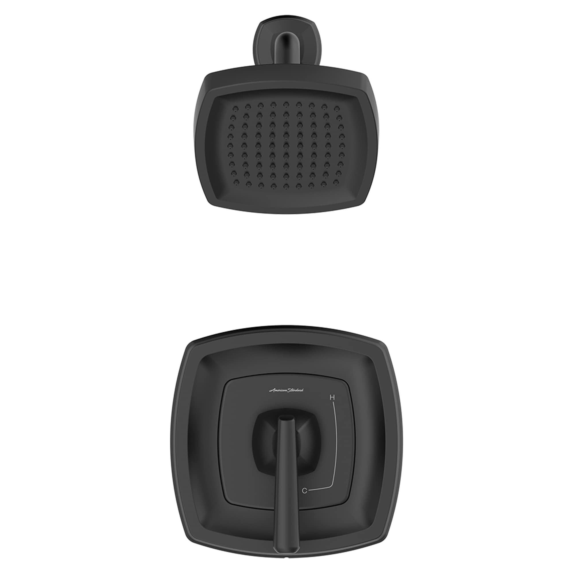 American Standard Edgemere Negro Mate Regadera de mano de 1 manija de 5.75 pulgadas.