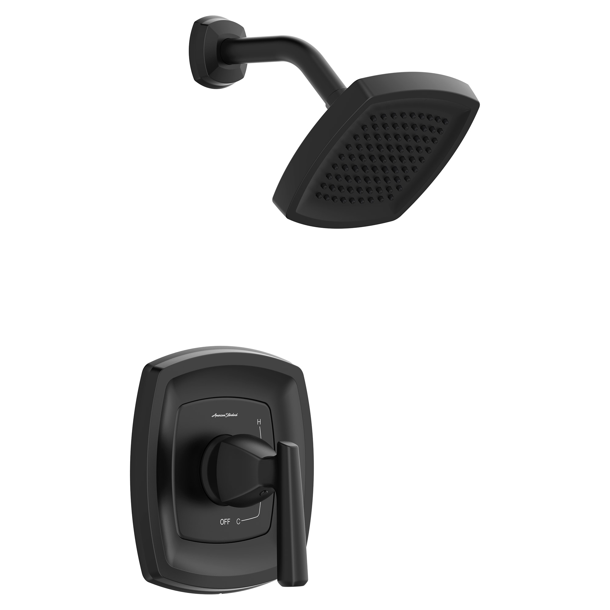 American Standard Edgemere Negro Mate Regadera de mano de 1 manija de 5.75 pulgadas.