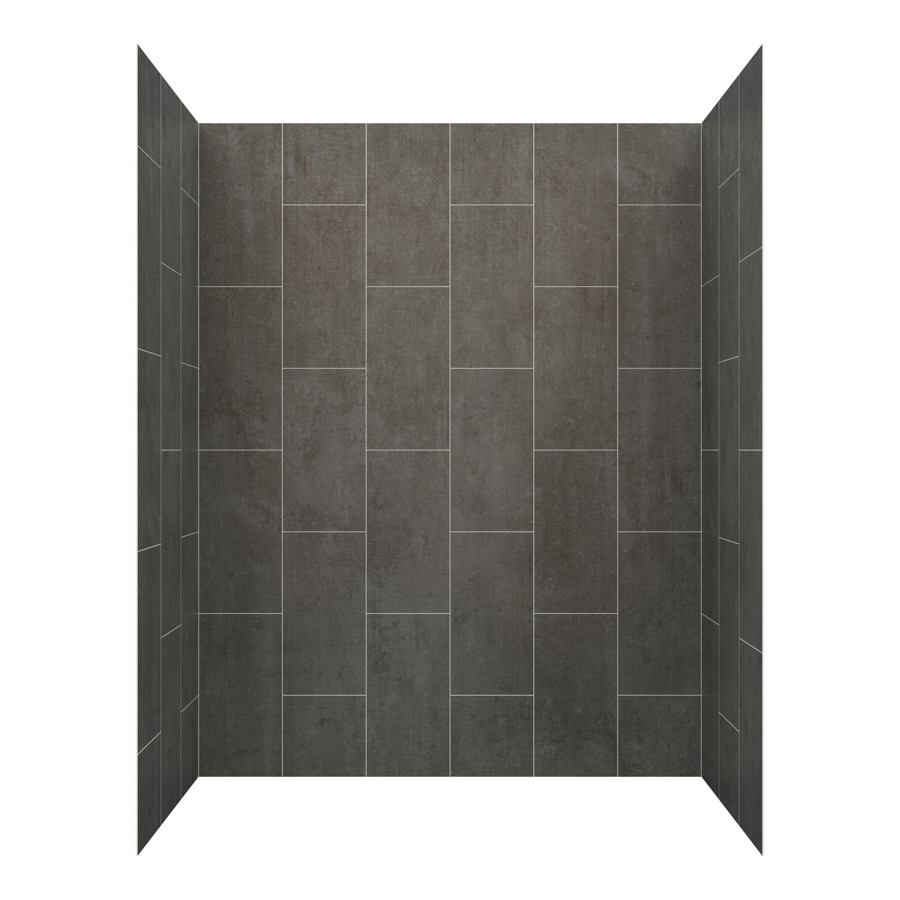 Kit de panel de ducha alcove de 5.0 piezas Jetcoat 60 pulgadas de ancho x 32 pulgadas de profundidad x 78 pulgadas de altura en Slate