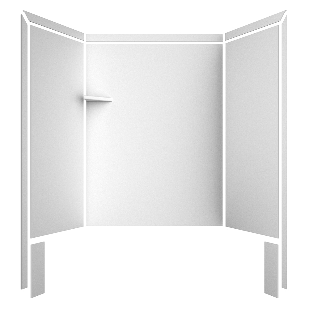 Recubrimiento de pared de ducha alcoba de 3.0 piezas FlexStone Royale blanco de 60 pulgadas de ancho x 36 pulgadas de profundidad x 80 pulgadas de altura