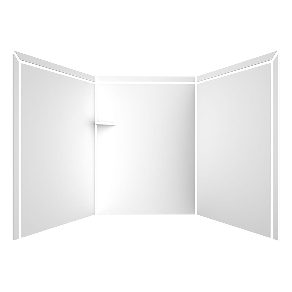 Revestimiento de pared para ducha en alcoba de 60 pulgadas x 60 pulgadas x 80 pulgadas, color blanco, flexible y adaptable