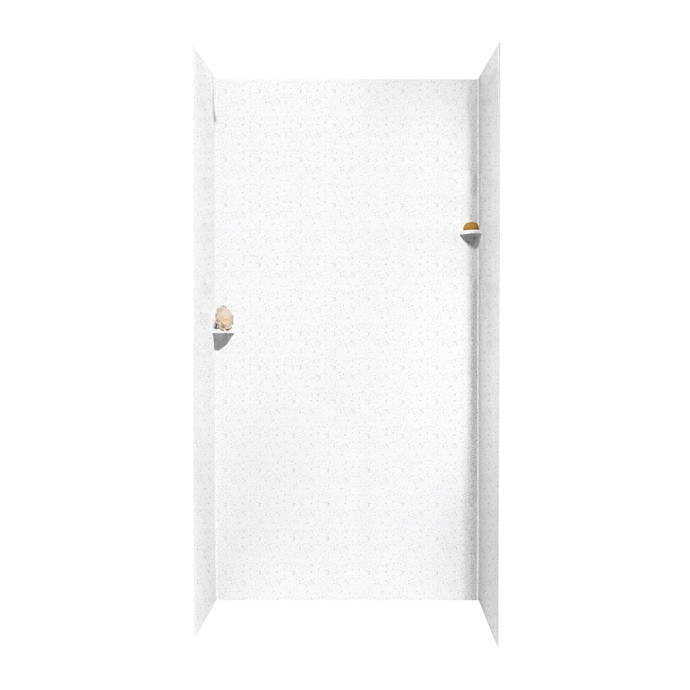 Kit de panel de ducha encolado alcove de 3.0 piezas SWAN de 48 pulgadas de ancho x 36 pulgadas de profundidad x 96 pulgadas de altura en Granito Ártico - SK-364896-035
