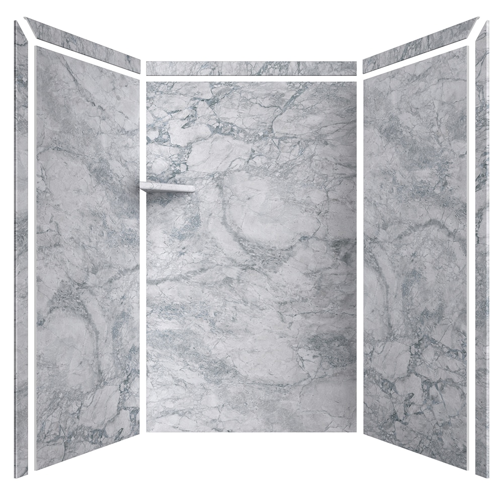 FlexStone Elegance 3 Pared de ducha alcoba de 3.0 piezas Everest 48 pulgadas de ancho x 36 pulgadas de profundidad x 80 pulgadas de alto SSK48367831EV