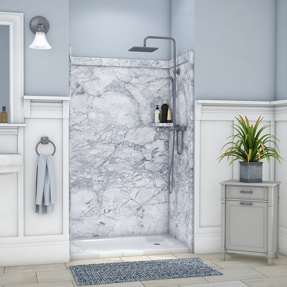 FlexStone Elegance 3 Pared de ducha alcoba de 3.0 piezas Everest 48 pulgadas de ancho x 36 pulgadas de profundidad x 80 pulgadas de alto SSK48367831EV