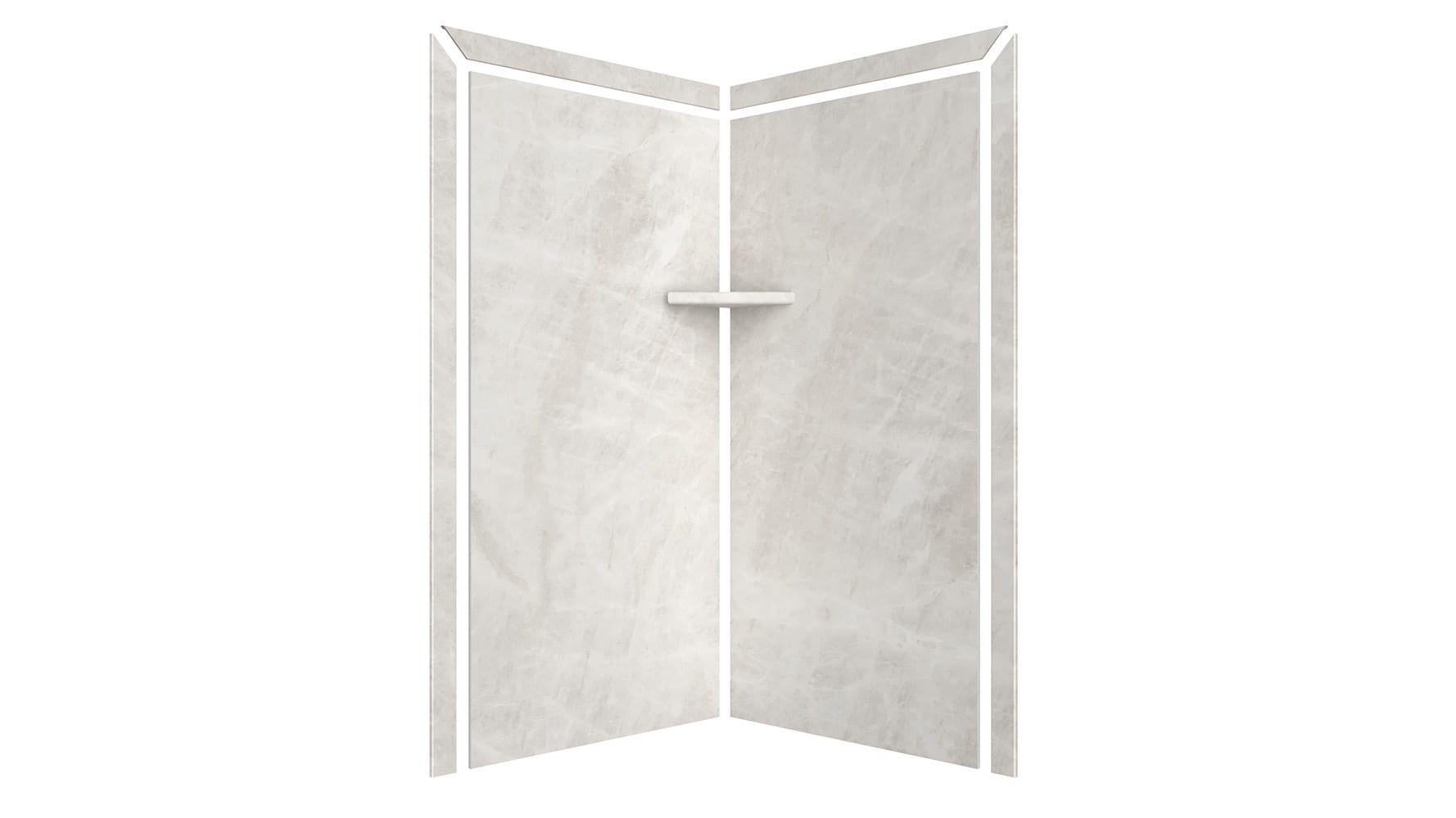 Revestimiento de pared para ducha FlexStone Duna de 2 piezas de 40 pulgadas de ancho, 40 pulgadas de profundidad y 80 pulgadas de altura