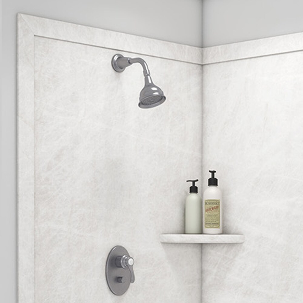 Revestimiento de pared para ducha FlexStone Duna de 2 piezas de 40 pulgadas de ancho, 40 pulgadas de profundidad y 80 pulgadas de altura