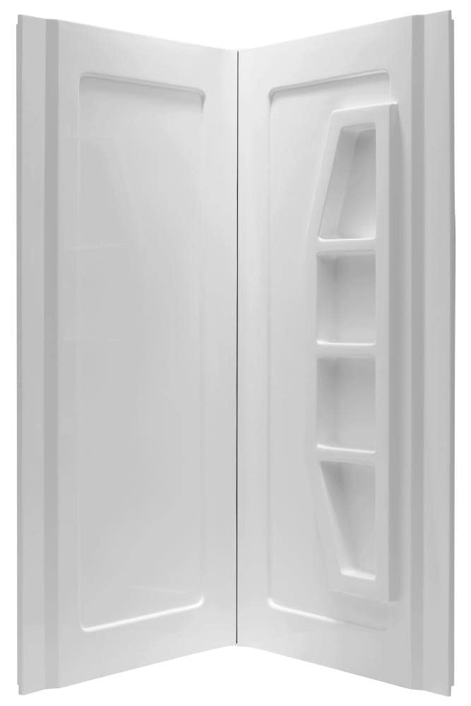 Kit de panel de ducha de pegado de 2.0 piezas en blanco ANZZI Sharman de 36 pulgadas de ancho x 36 pulgadas de profundidad x 74 pulgadas de altura SW-AZ8073