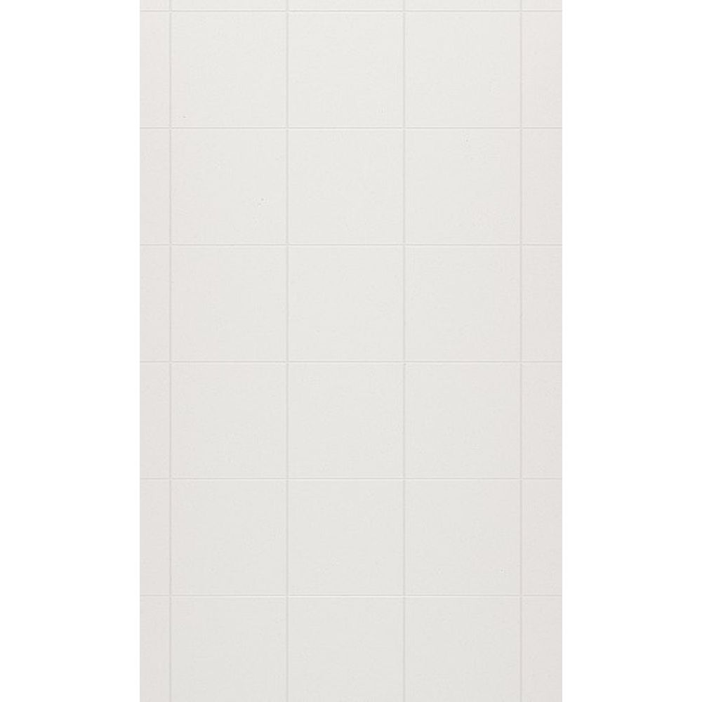 Pared de ducha para alcoba de 3 piezas con pegamento en color blanco de 62 pulgadas de ancho x 36 pulgadas de profundidad x 72.5 pulgadas de altura.