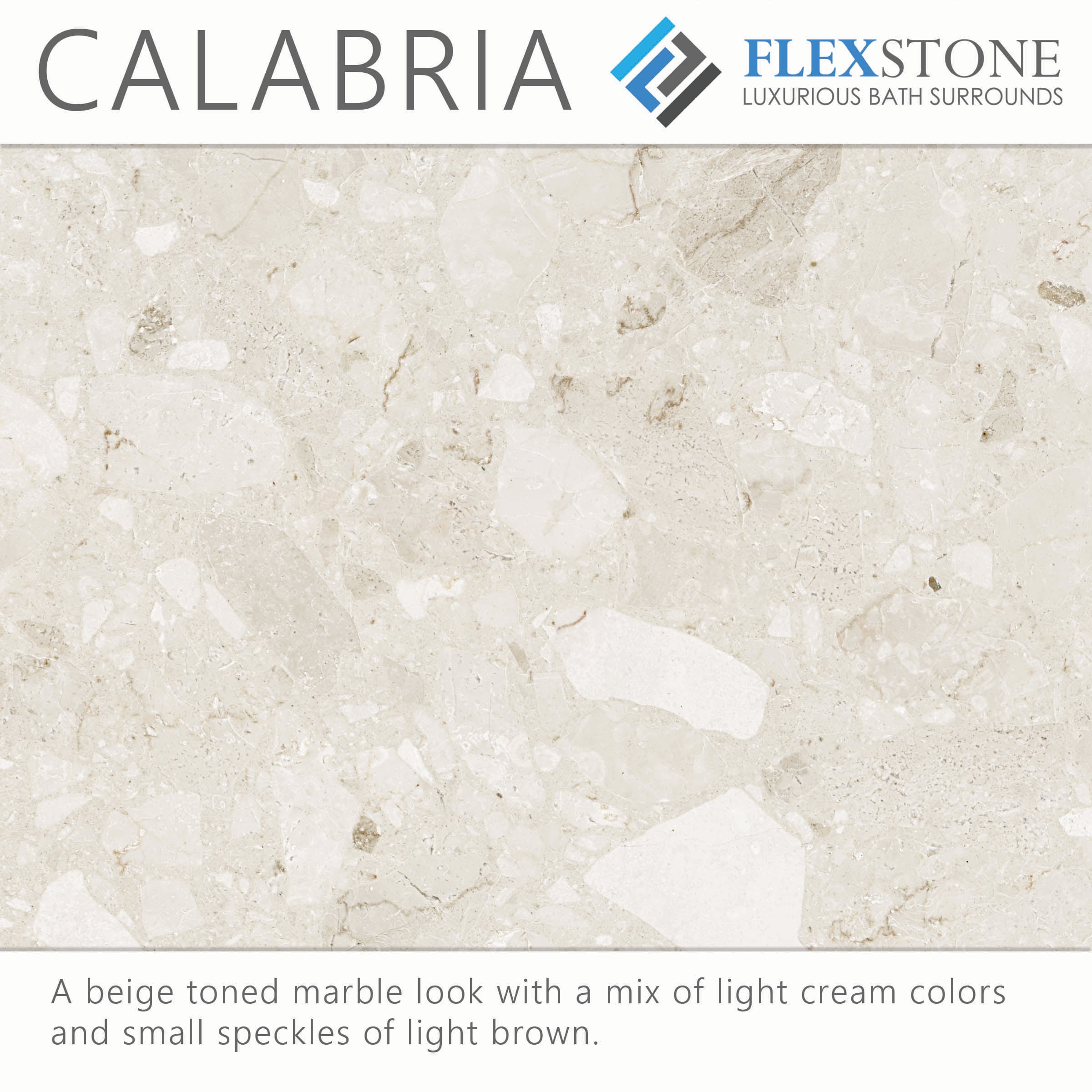 Panel de pared de esquina para ducha Calabria 2.0 de 48 pulgadas de ancho x 36 pulgadas de profundidad x 80 pulgadas de alto con acabado FlexStone Elegance 2 - Pieza de montaje con pegamento SSK48367821CA.