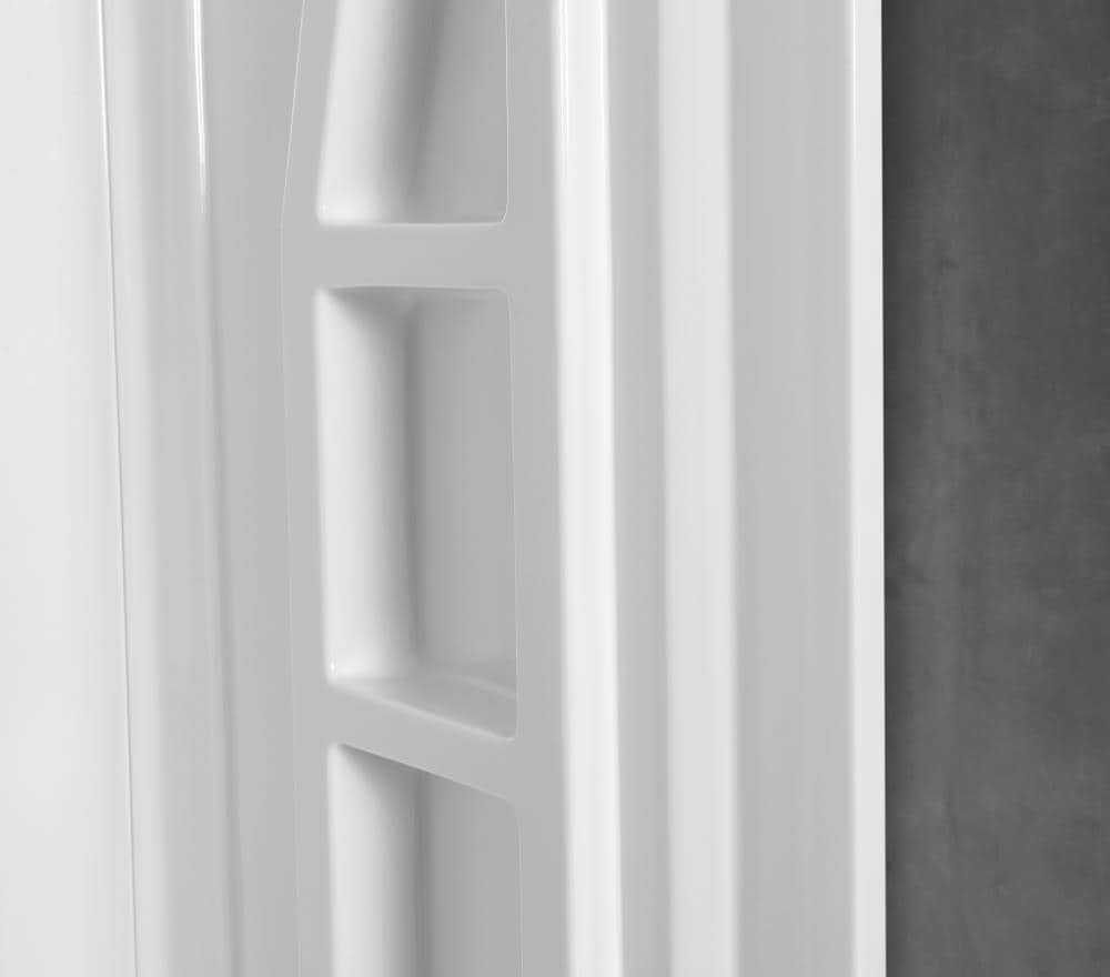 Kit de panel de ducha para pegar de 2.0 piezas ANZZI Gradient blanco de 36 pulgadas de ancho x 36 pulgadas de profundidad x 74 pulgadas de altura SW-AZ006WH