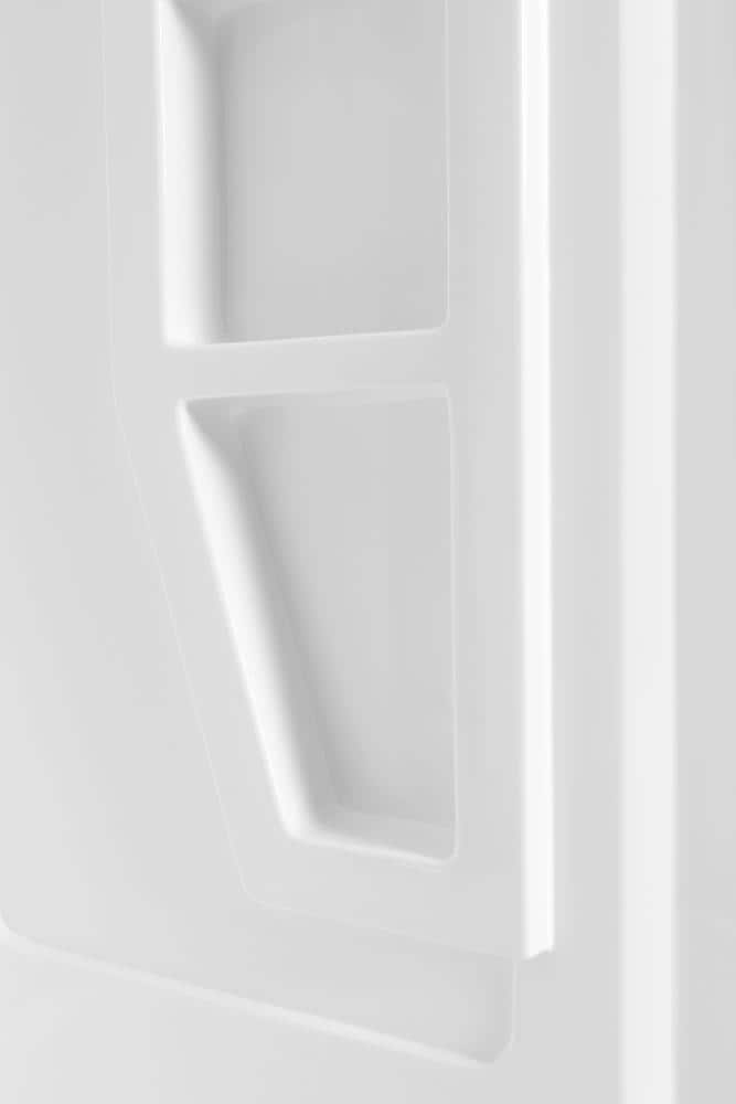 Kit de panel de ducha para pegar de 2.0 piezas ANZZI Gradient blanco de 36 pulgadas de ancho x 36 pulgadas de profundidad x 74 pulgadas de altura SW-AZ006WH