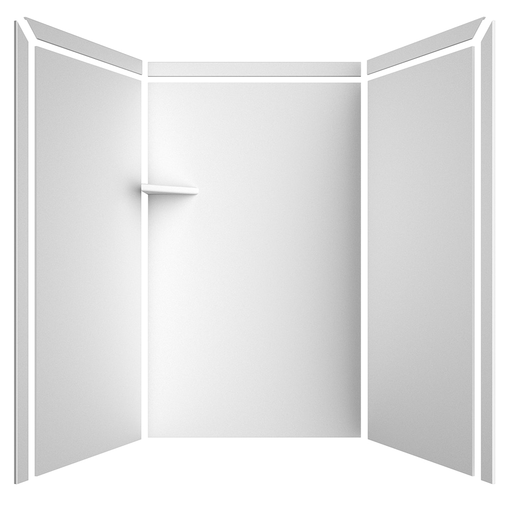 Muro de ducha empotrable FlexStone Elegance 3 piezas blanco de 48 pulgadas de ancho x 36 pulgadas de profundidad x 80 pulgadas de altura