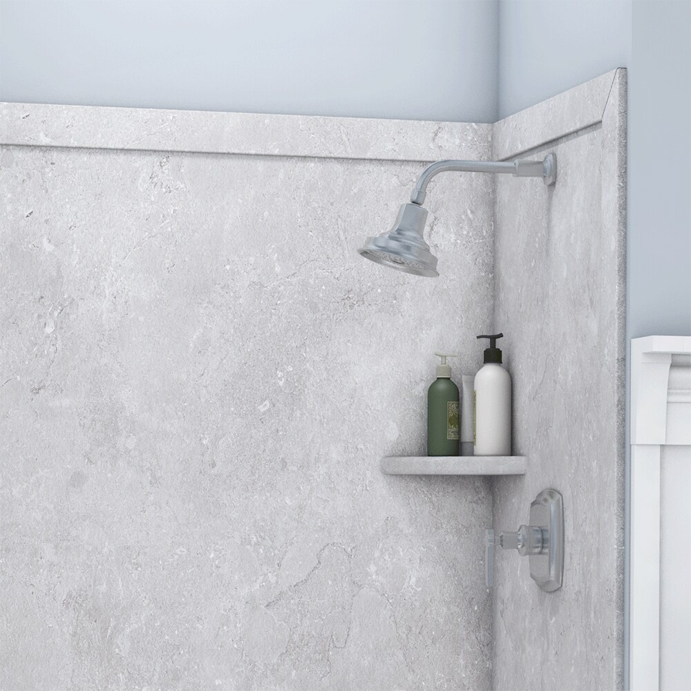 Revestimiento de pared de ducha Alcoba FlexStone Elegance 3 Tundra 3.0 de 48 pulgadas de ancho x 36 pulgadas de profundidad x 80 pulgadas de altura