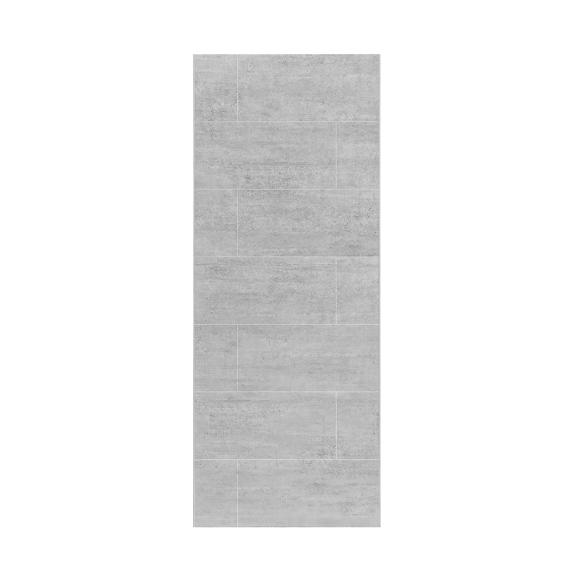Panel de pared de esquina de ducha en alcoba de 60 pulgadas de ancho x 31.3 pulgadas de profundidad x 80 pulgadas de alto en gris claro de 1.0 pieza OVE Decors Misty
