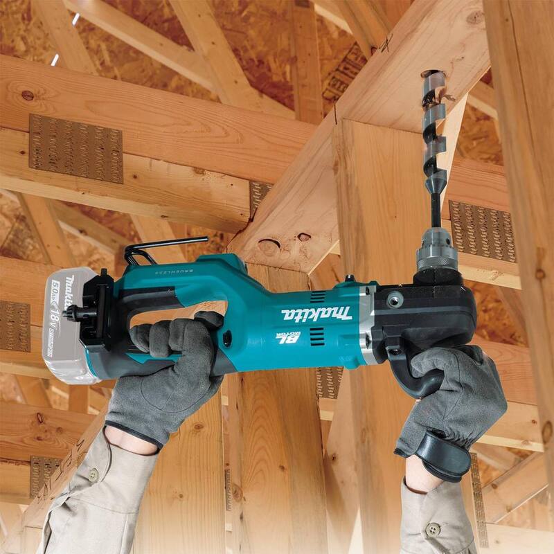 Taladro angular inalámbrico sin escobillas de 18V de iones de litio Makita de 1/2 pulgadas (solo herramienta) - XAD05Z