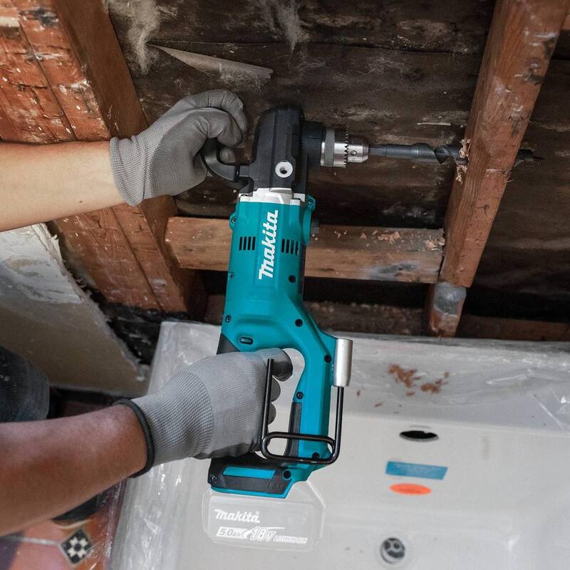 Taladro angular inalámbrico sin escobillas de 18V de iones de litio Makita de 1/2 pulgadas (solo herramienta) - XAD05Z